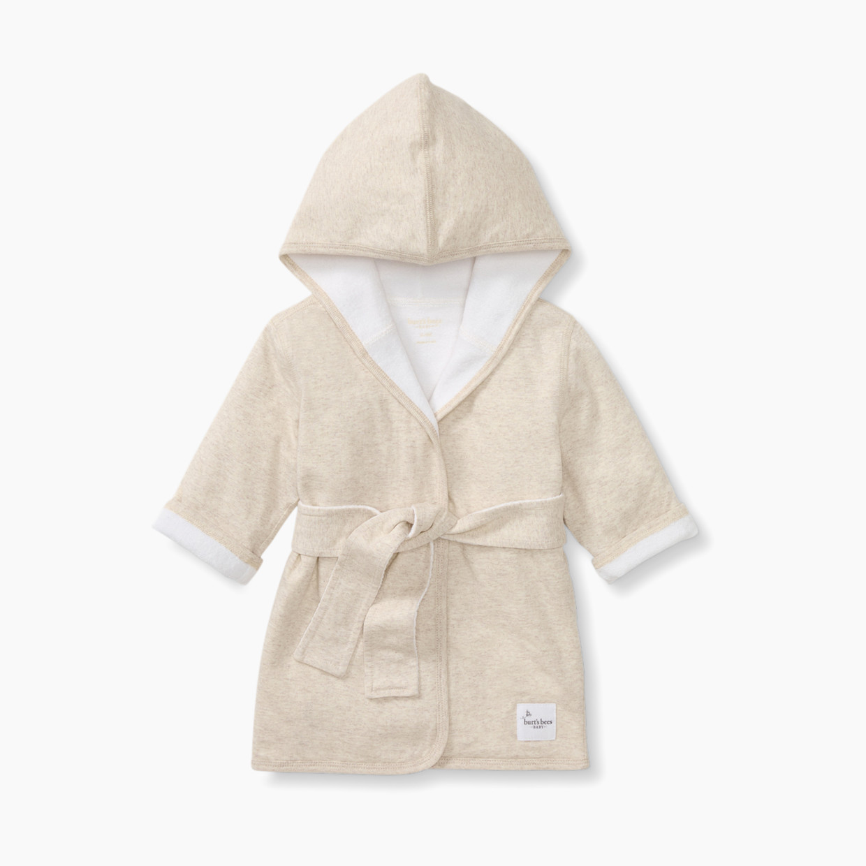 Burt's Bees Baby Infant Organic Hooded Robe - Oatmeal, 0-9 Months.