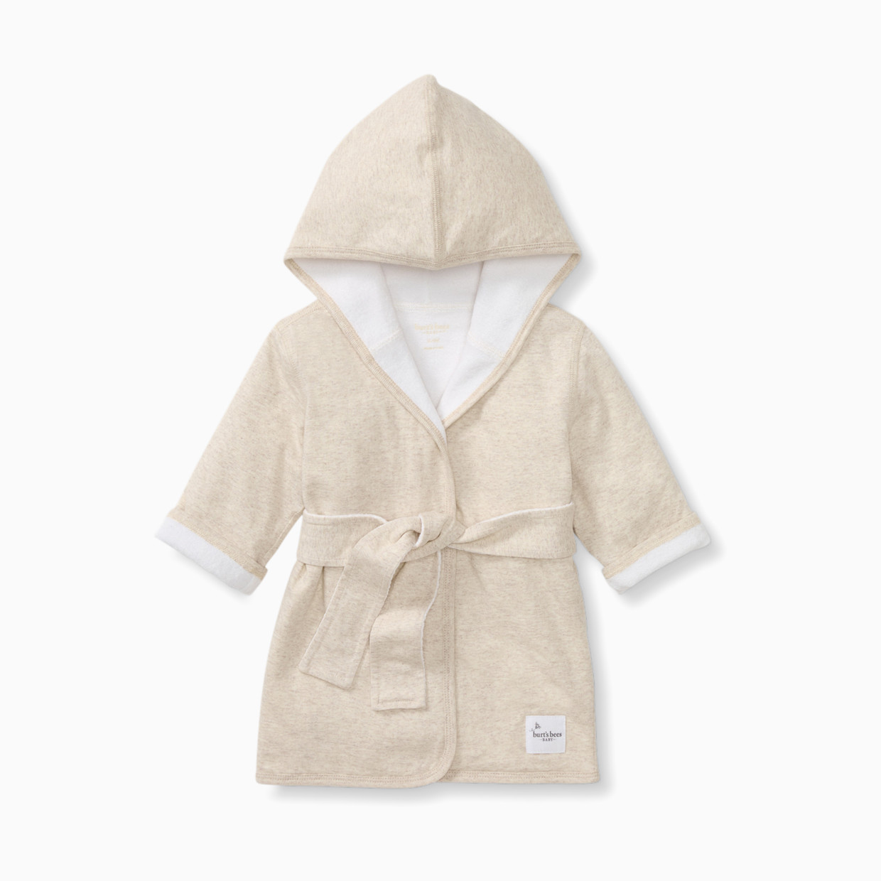 Burt's Bees Baby Infant Organic Hooded Robe - Oatmeal, 0-9 Months.