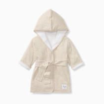 Burt's Bees Baby Infant Hooded Robe Organic Knit Terry Unisex Bathrobe, Newborn Bath Essentials, Unisex Boys and Girls, Size 0-9 Months Old