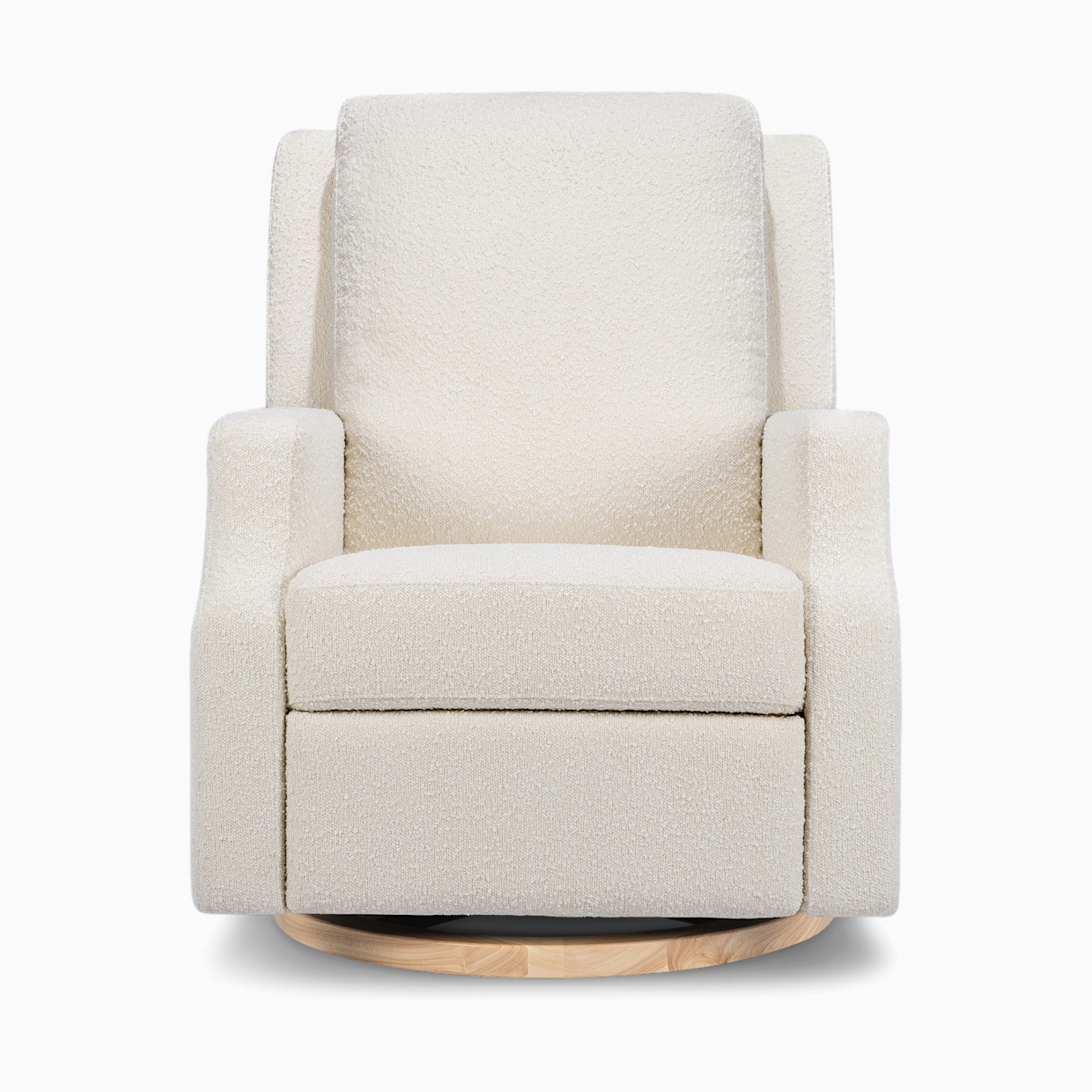 Namesake Crewe Recliner and Swivel Glider - Ivory Boucle W/ Light Wood Base.