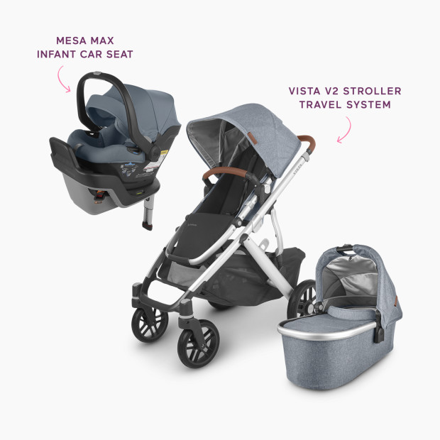 UPPAbaby MESA MAX Infant Car Seat & VISTA V2 Stroller Travel System - Gregory.