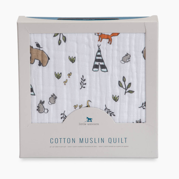 Little Unicorn Cotton Muslin Original Quilt - Forest Friends.