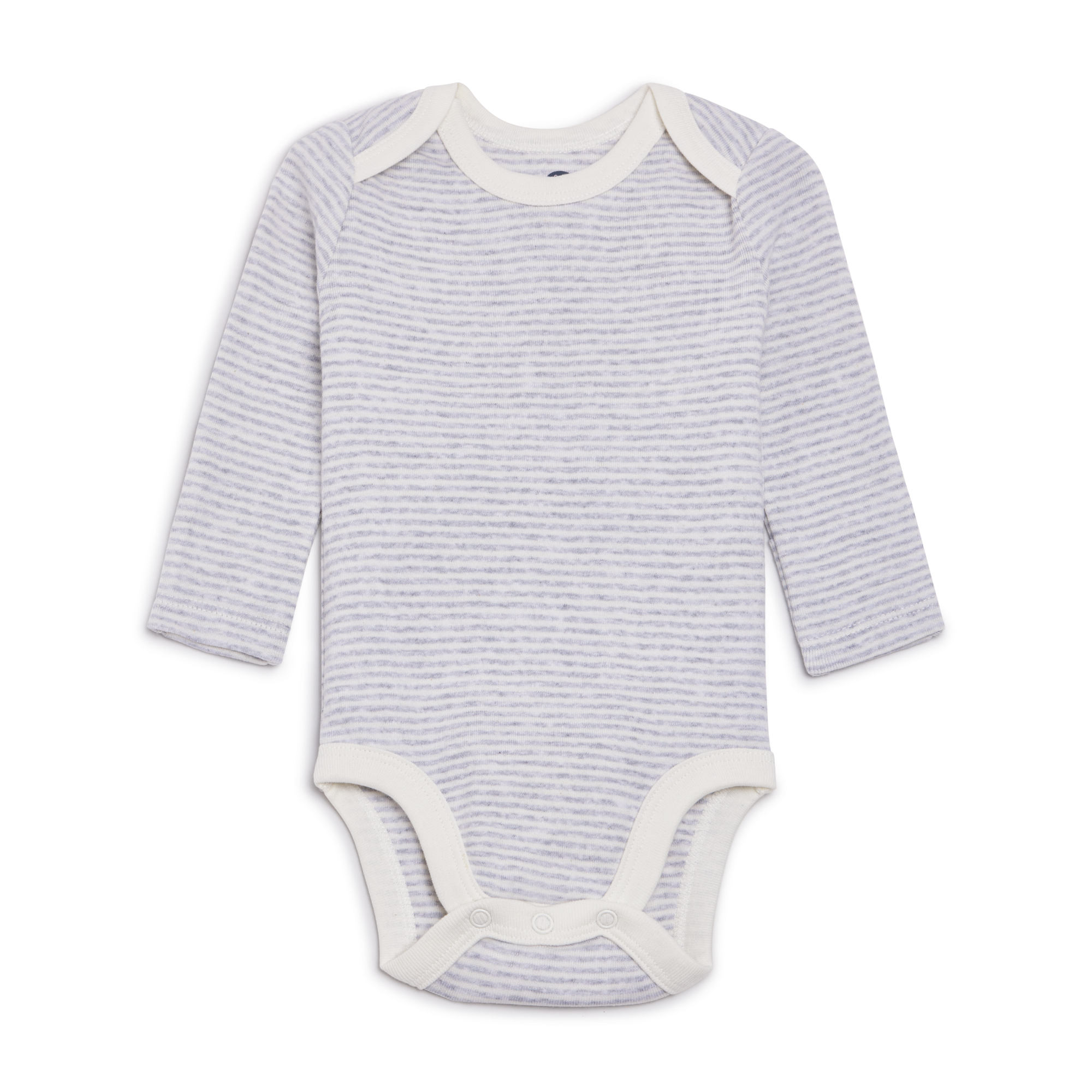 Small Story 5 Pack Long Sleeve Solid Bodysuits - Grey, 3-6 M.