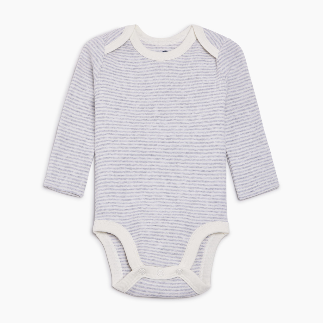Small Story 5 Pack Long Sleeve Solid Bodysuits - Grey, 0-3 M.