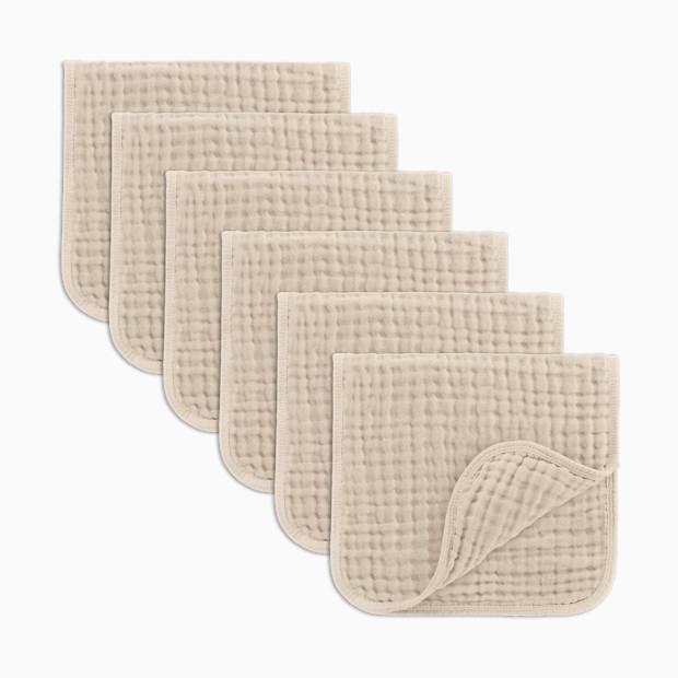 Comfy Cubs 6-Layer Muslin Burp Cloths Set.