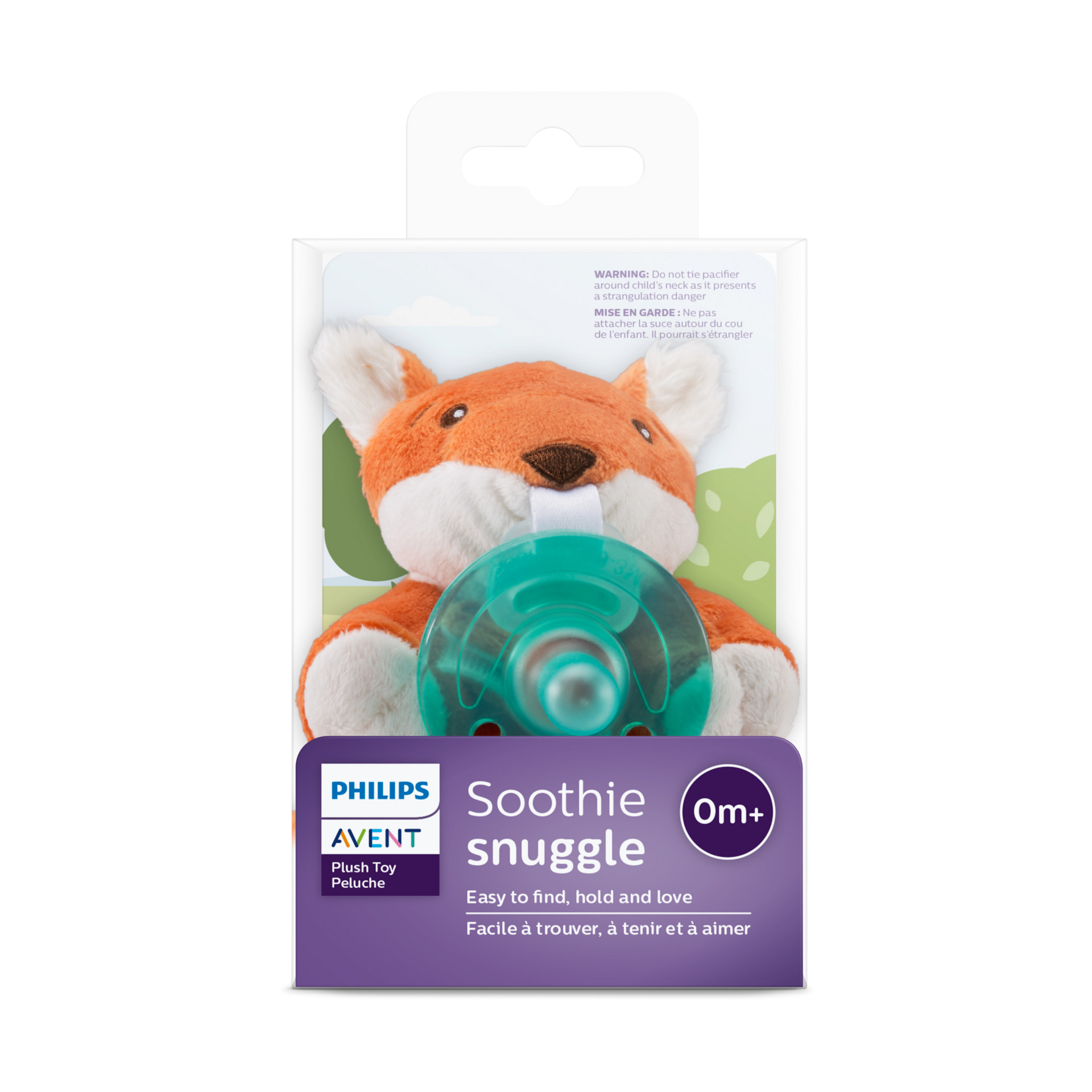 Philips Avent Pacifier Soothie Snuggle, 0 Months+ - Fox.