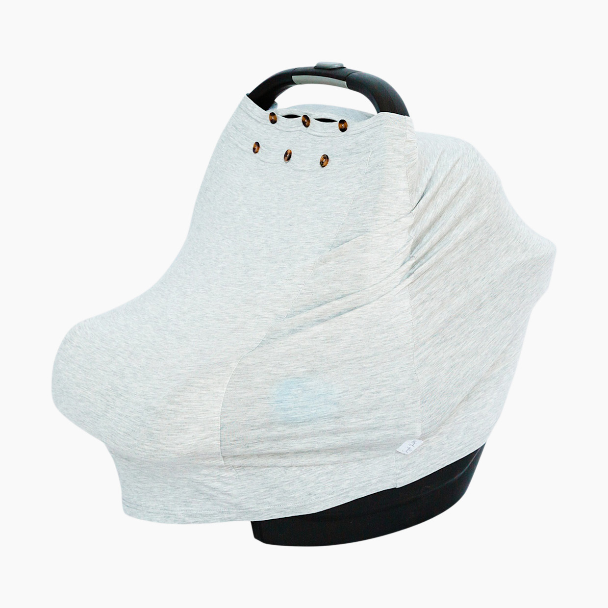 Snuggle Shield LUXE Protection Bamboo Rayon Multi-Use Antimicrobial Air Filtering Infant Cover - Heather Grey, Os.