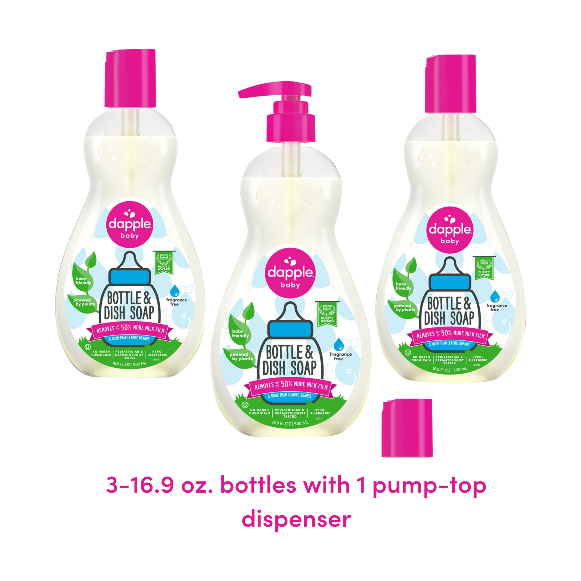 Dapple Bottle & Dish Soap (3 Pack).