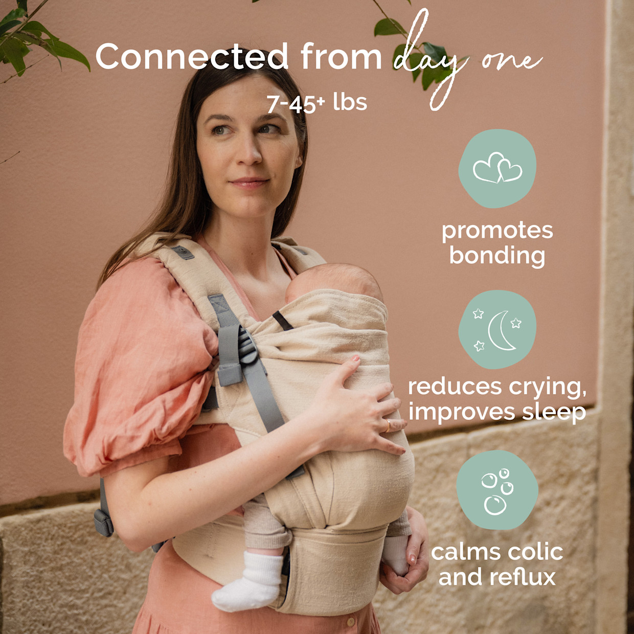 Boba X Soft Structured Baby Carrier - Pampas Beige Linen.