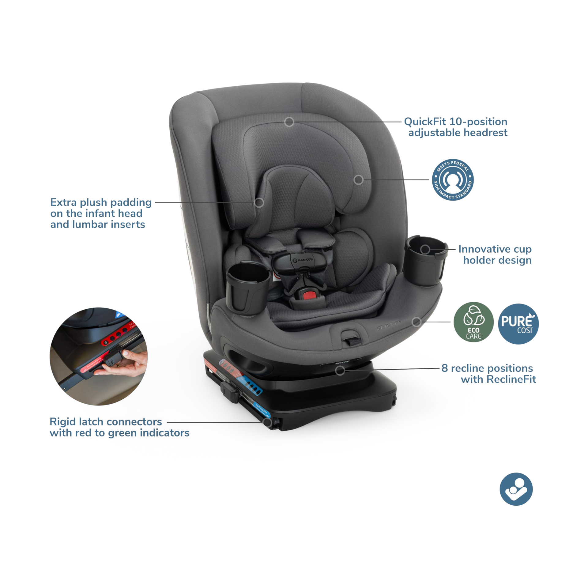Maxi-Cosi Sela All-in-One Convertible Car Seat - Escargot.