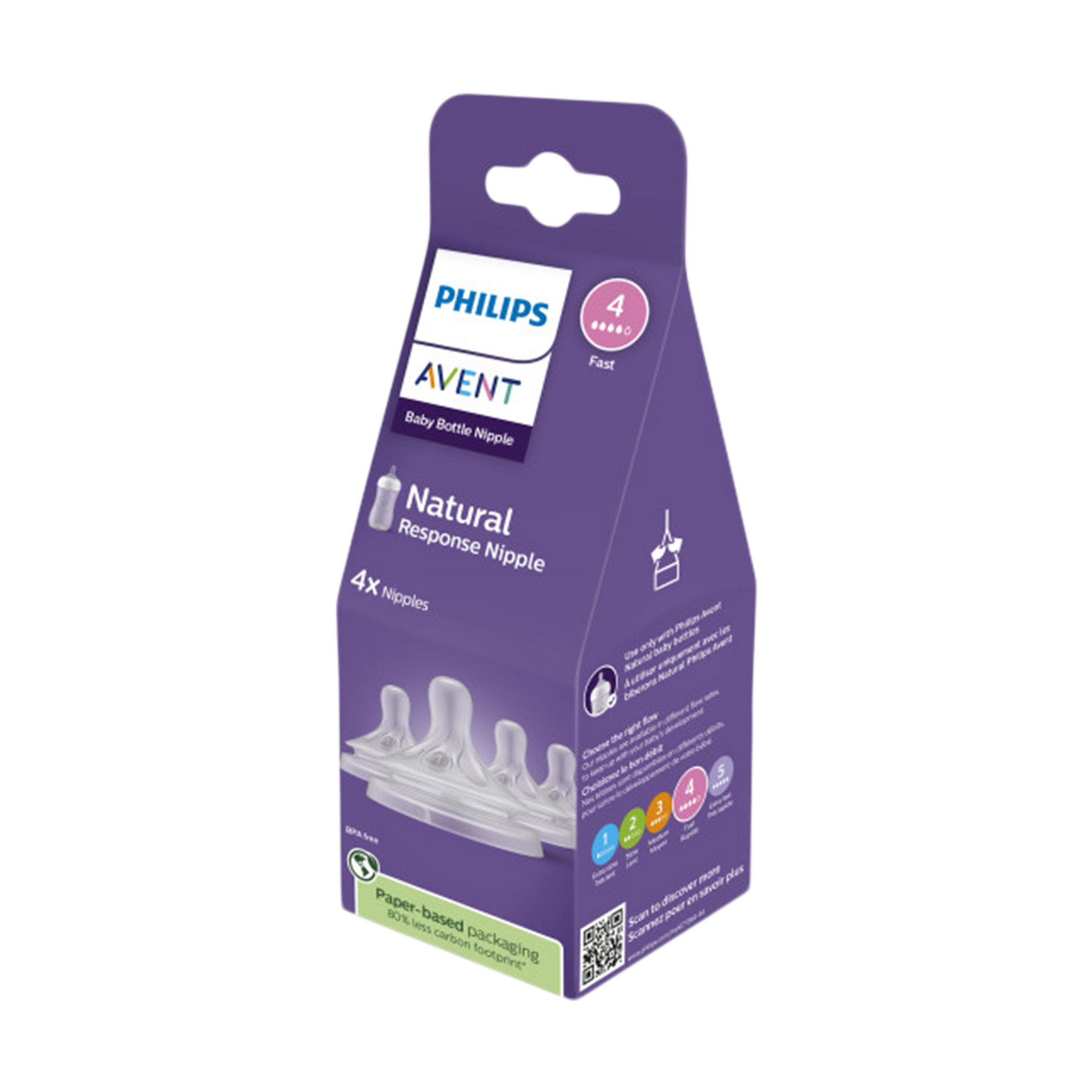 Philips Avent Natural Response Nipples (4 Pack) - Level 4.