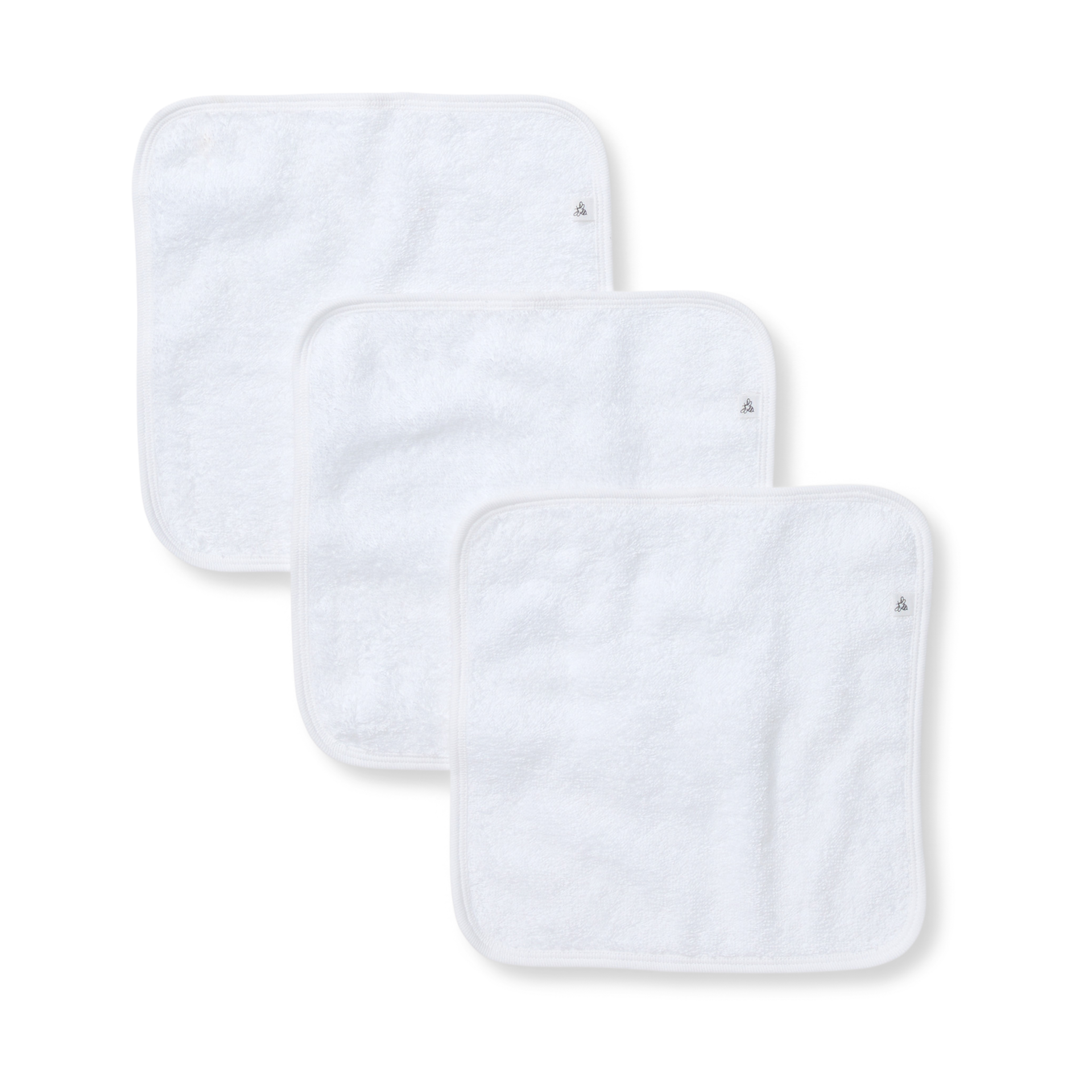 Burt's Bees Baby Organic Cotton Woven Terry Solid Washcloths (3 Pack).