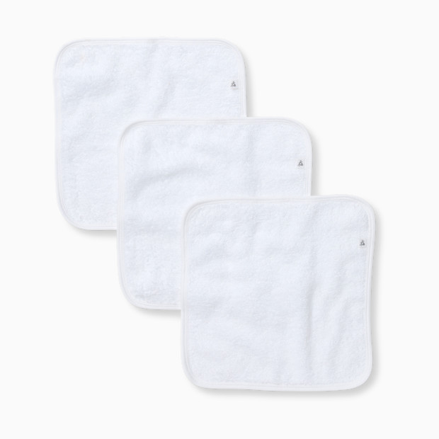 Burt's Bees Baby Organic Cotton Woven Terry Solid Washcloths (3 Pack).