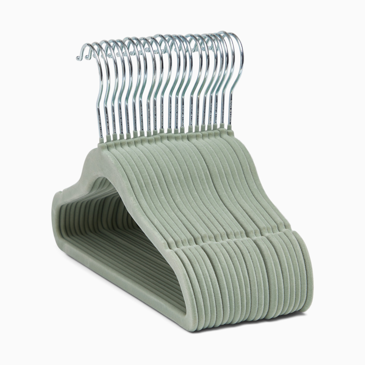 Sprucely Non-Slip Velvet Hangers - Sage, 20.