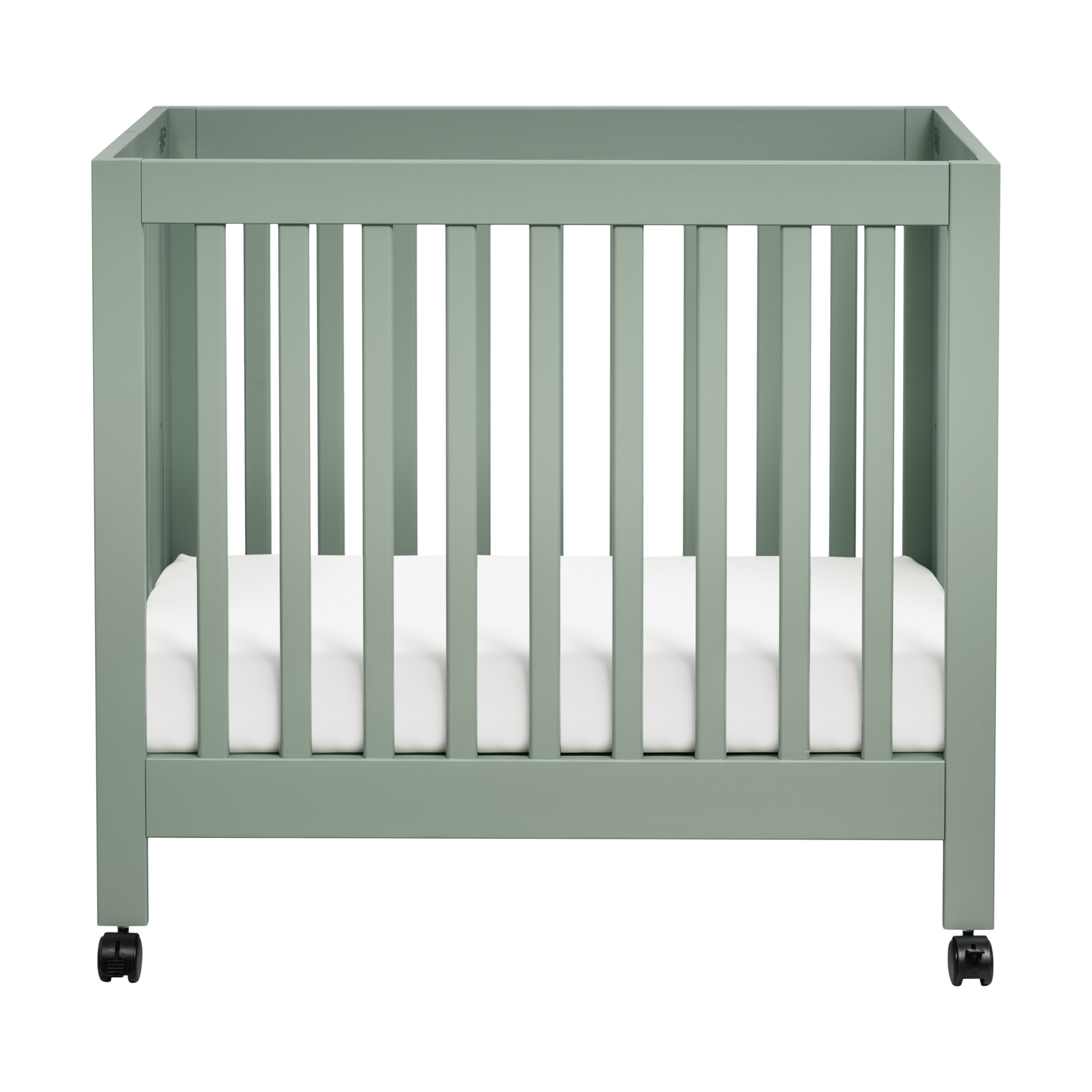 babyletto Origami Mini Crib - Light Sage