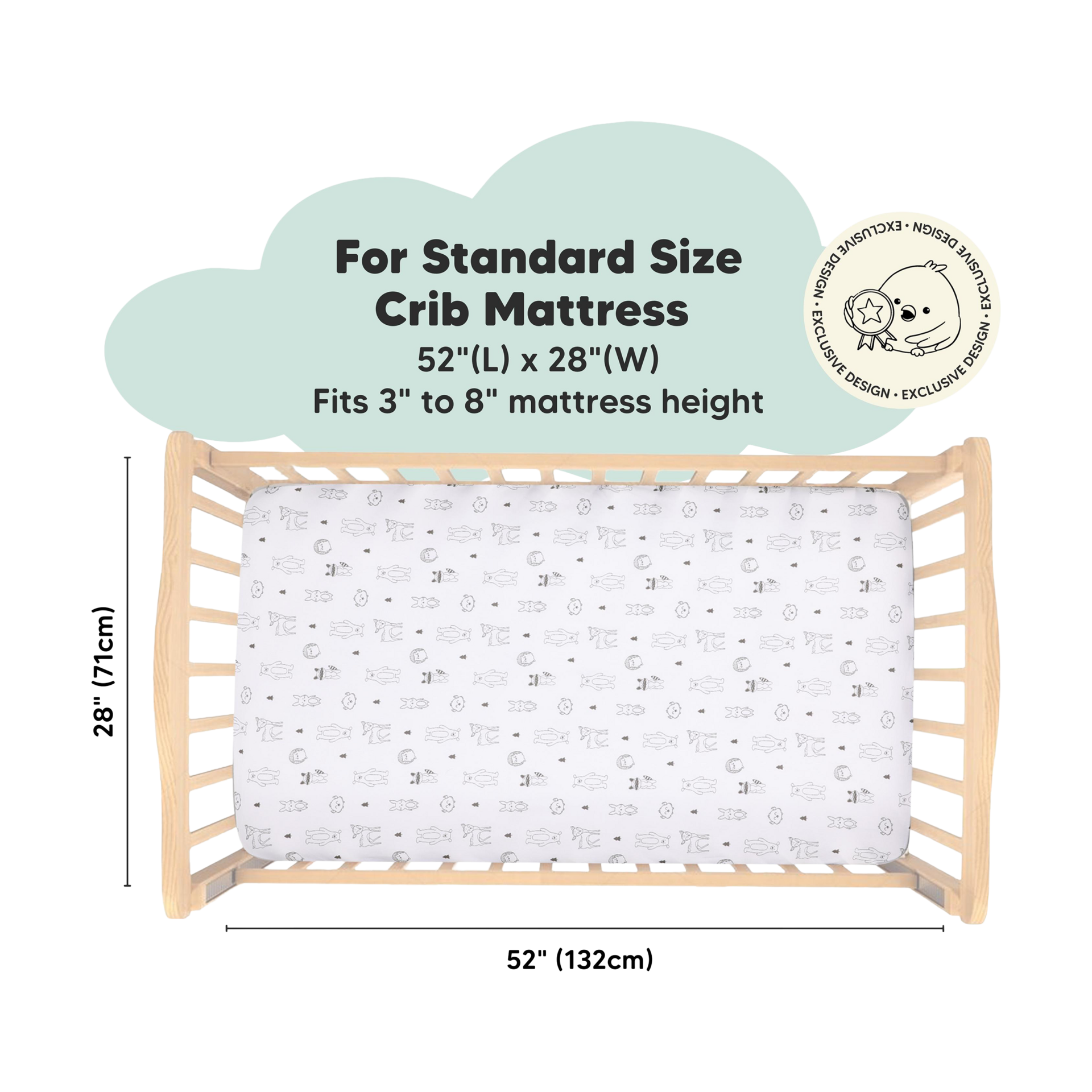 KeaBabies Soothe Fitted Crib Sheets.