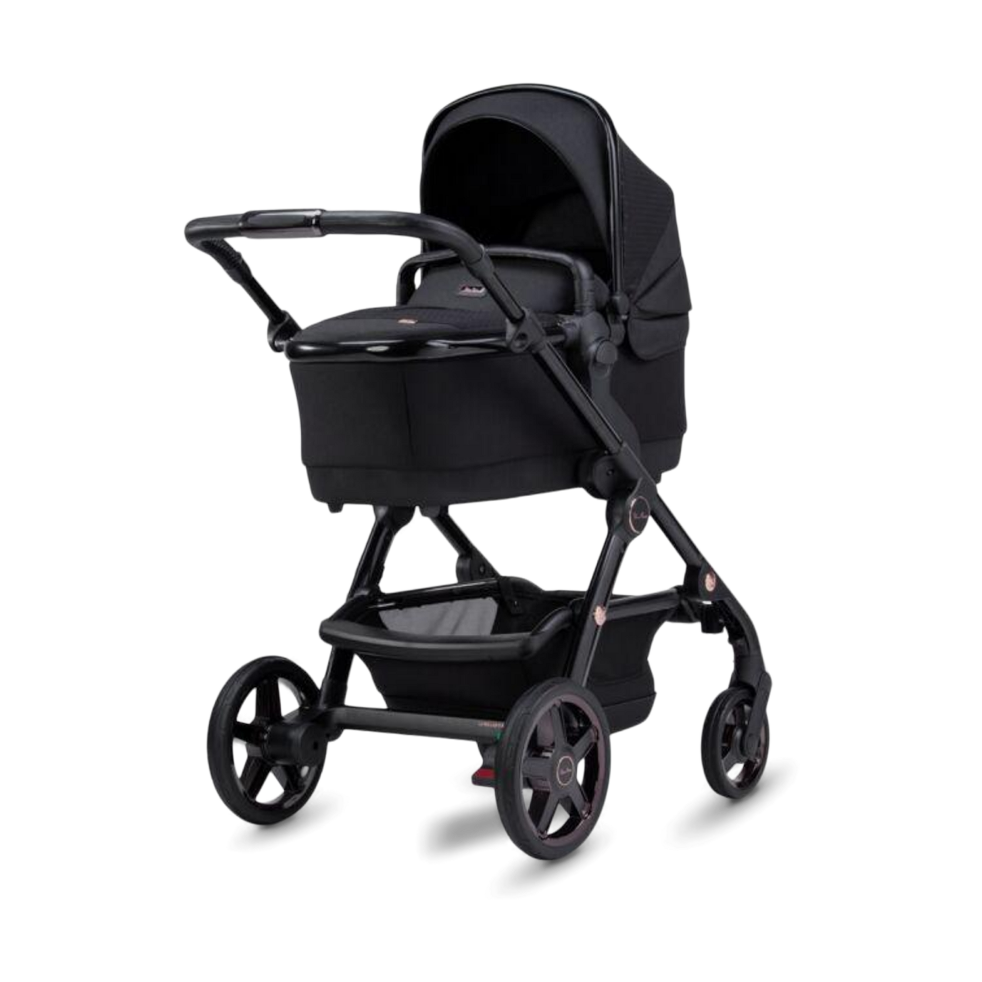 all black silver cross pram