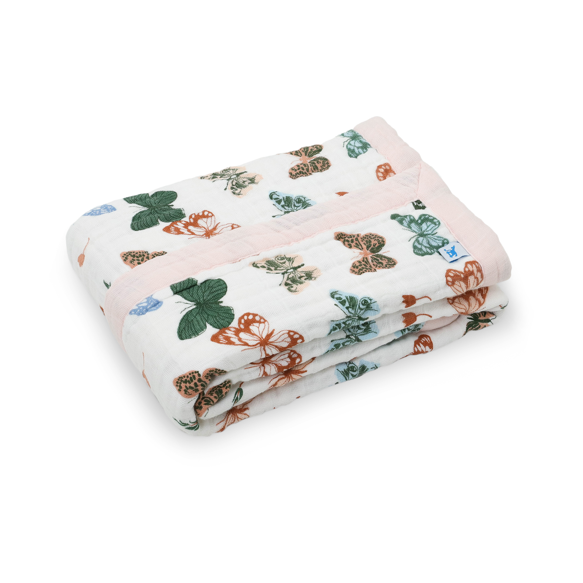 Little Unicorn Cotton Muslin Baby Receiving Quilt - Butterflies.