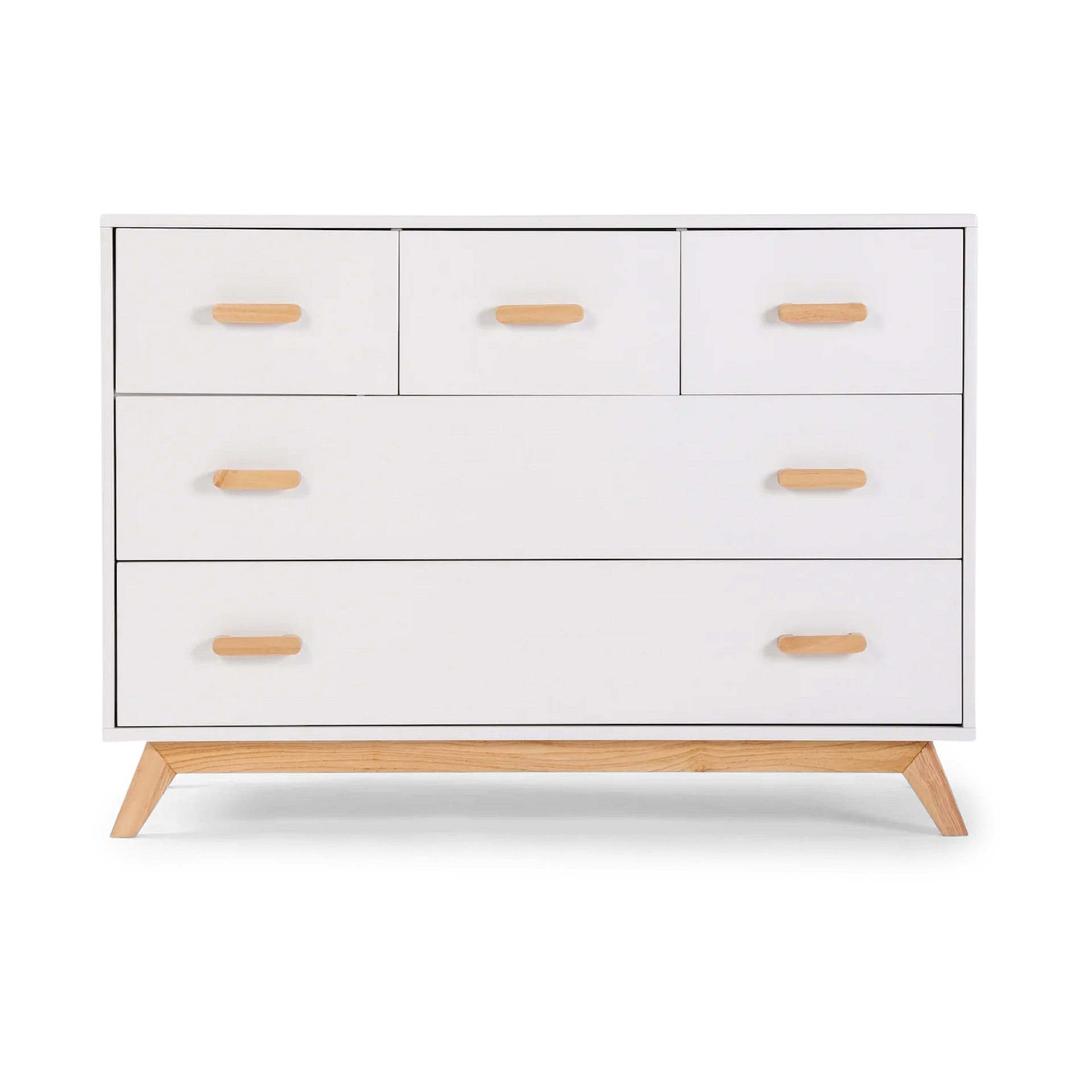 dadada Soho 5drawer dresser White/Natural Babylist Shop