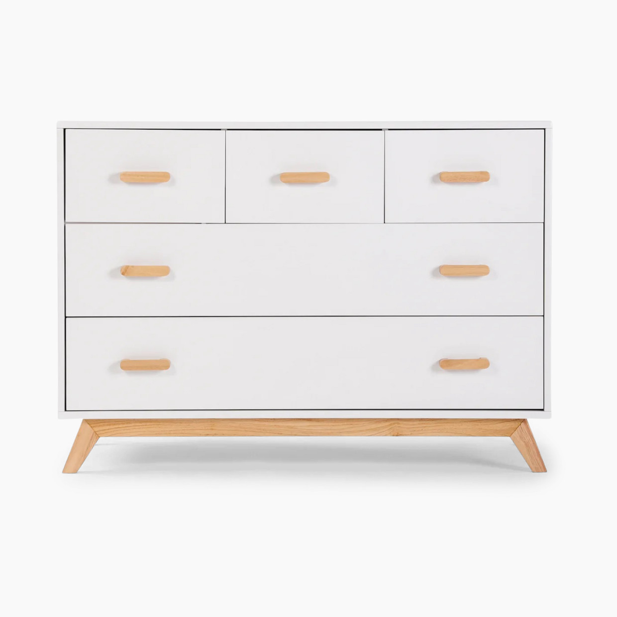 dadada Soho 5-drawer dresser - White/Natural | Babylist Shop