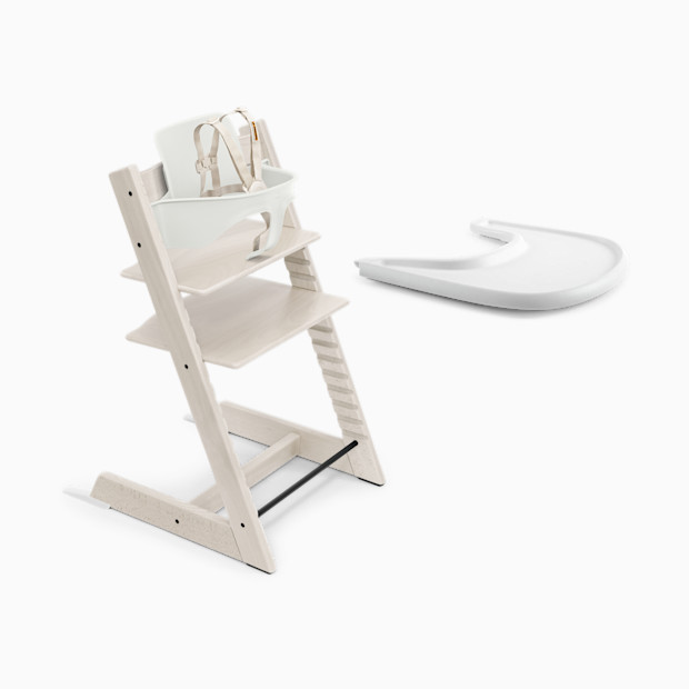 Stokke Tripp Trapp High Chair² + Tray Bundle - Whitewash/White.