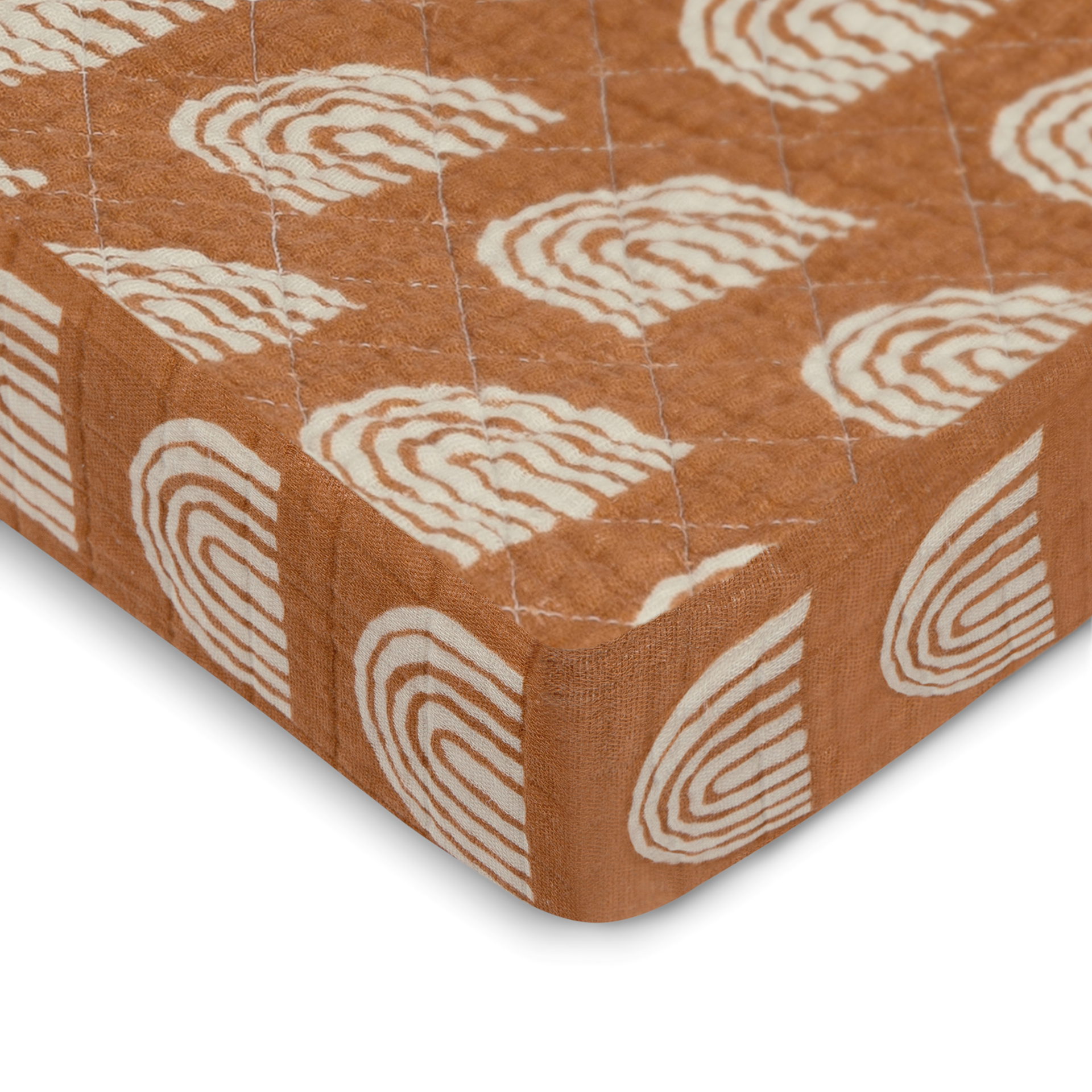 babyletto Quilted Changing Pad Cover in GOTS Certified Organic Muslin