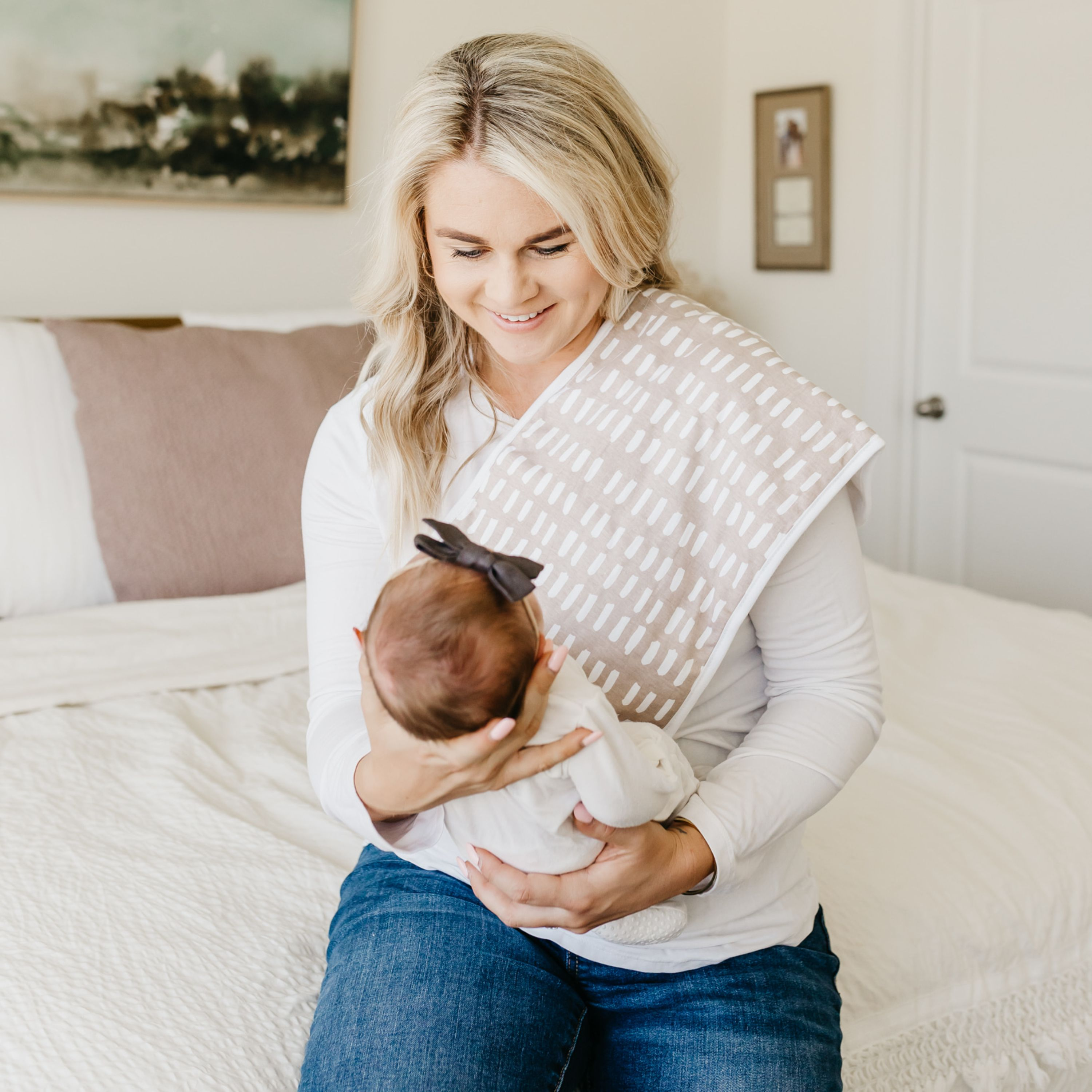 Copper Pearl Printed Burp Cloth Set - Bliss.