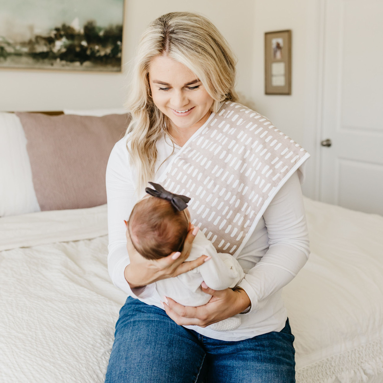 Copper Pearl Printed Burp Cloth Set - Bliss.