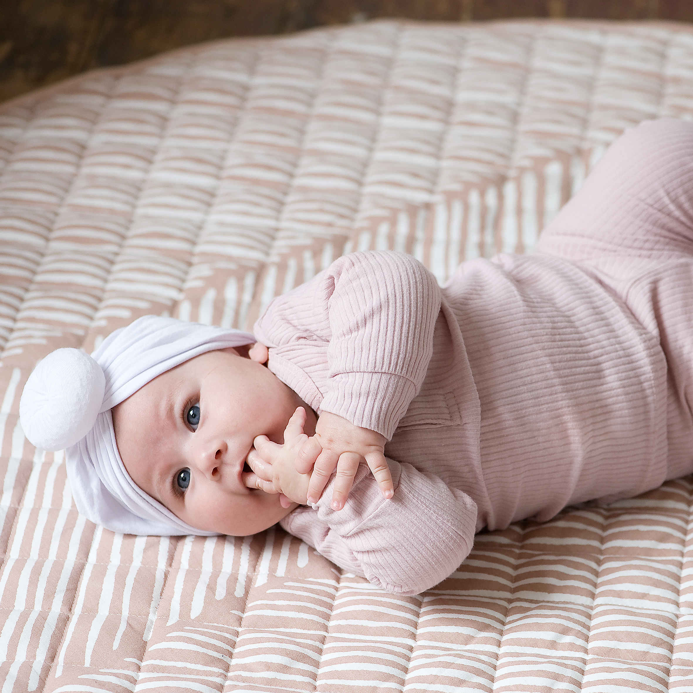 Toddlekind Snuggle Quilted Cotton Play Mat - Sea Shell.