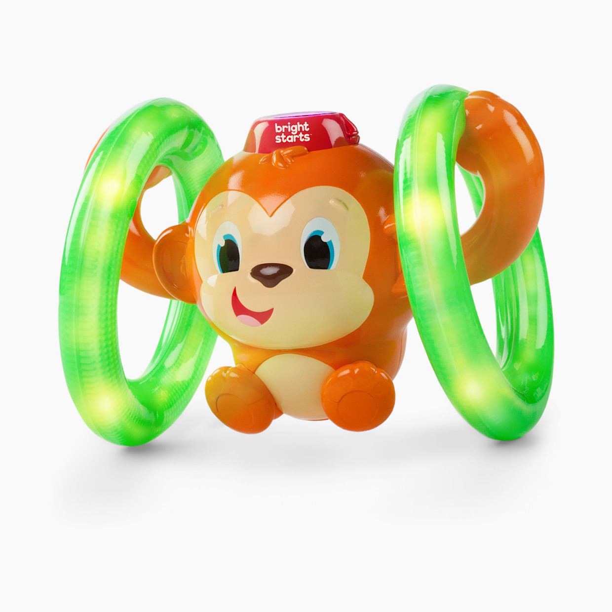 Bright Starts Roll & Glow Monkey Crawl & Chase Toy.