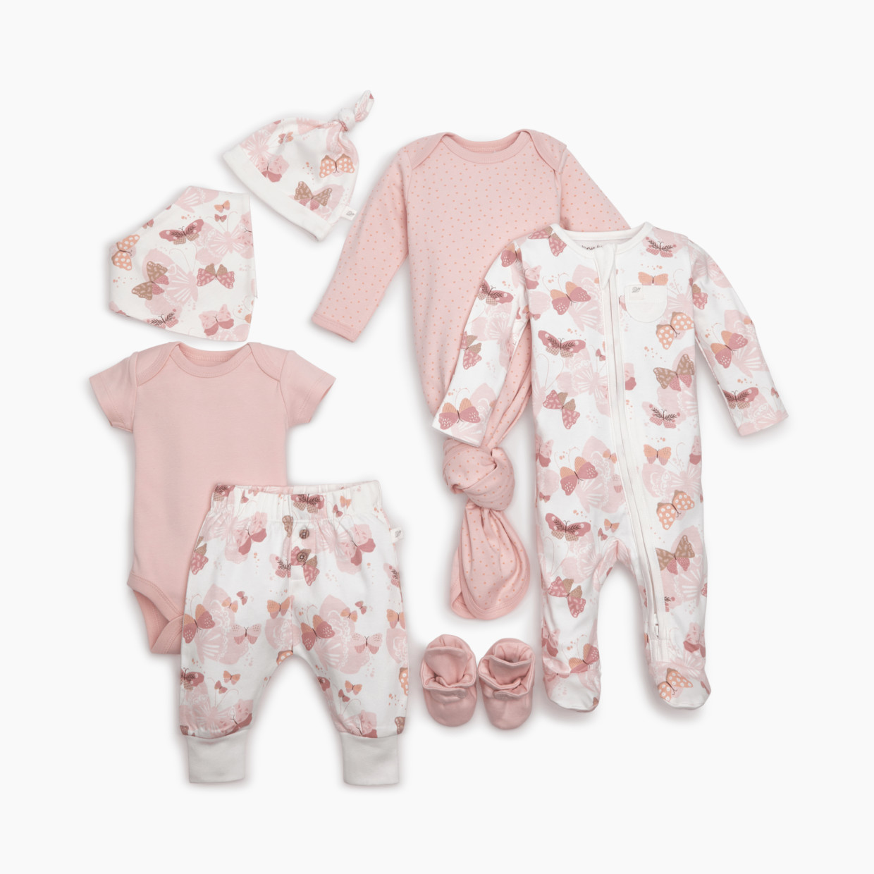 Tiny Kind The Head to Toe 7 Piece Set - Butterfly, 0-3 M.