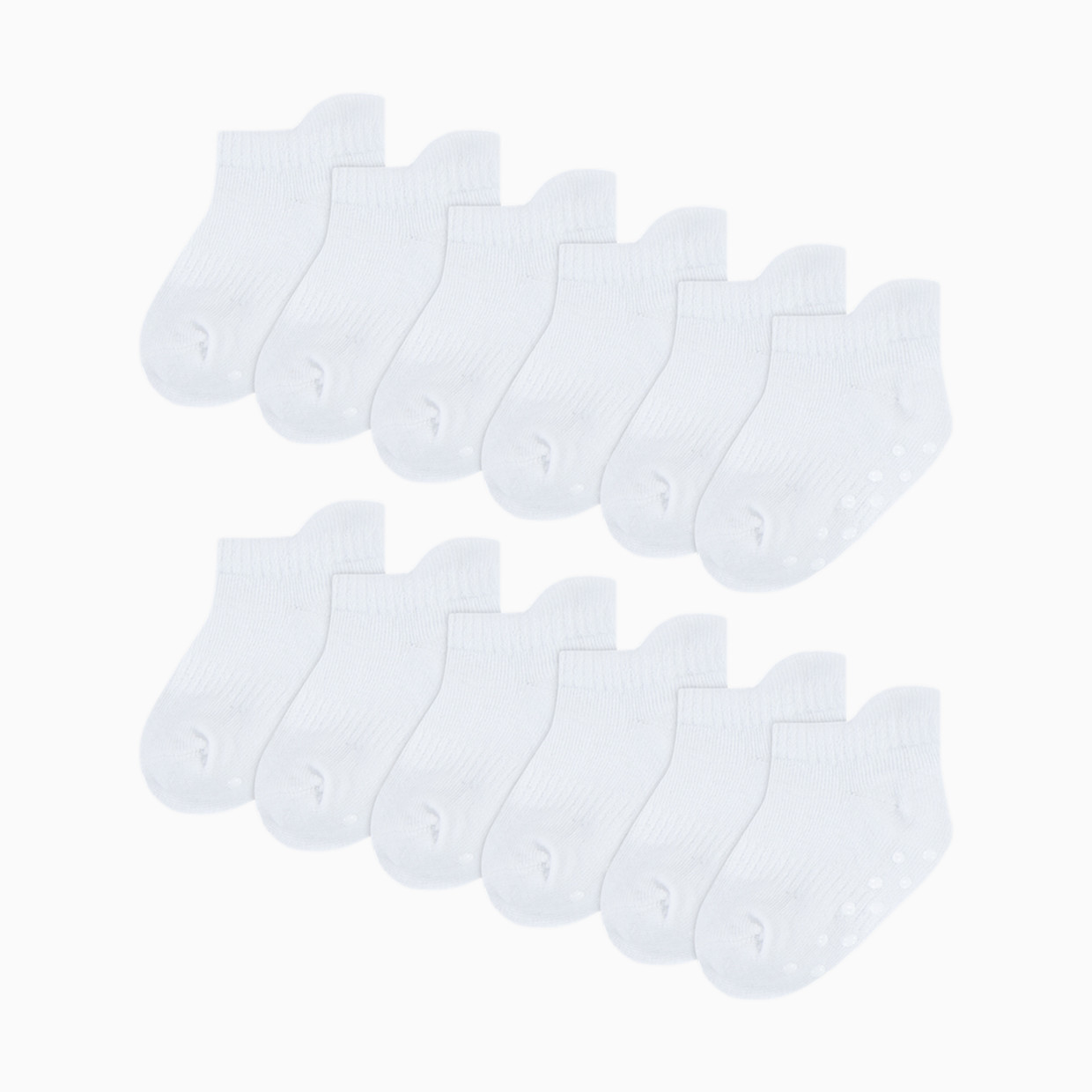 Huggies Gripper Socks (12 Pack) - White, 0-6 M.