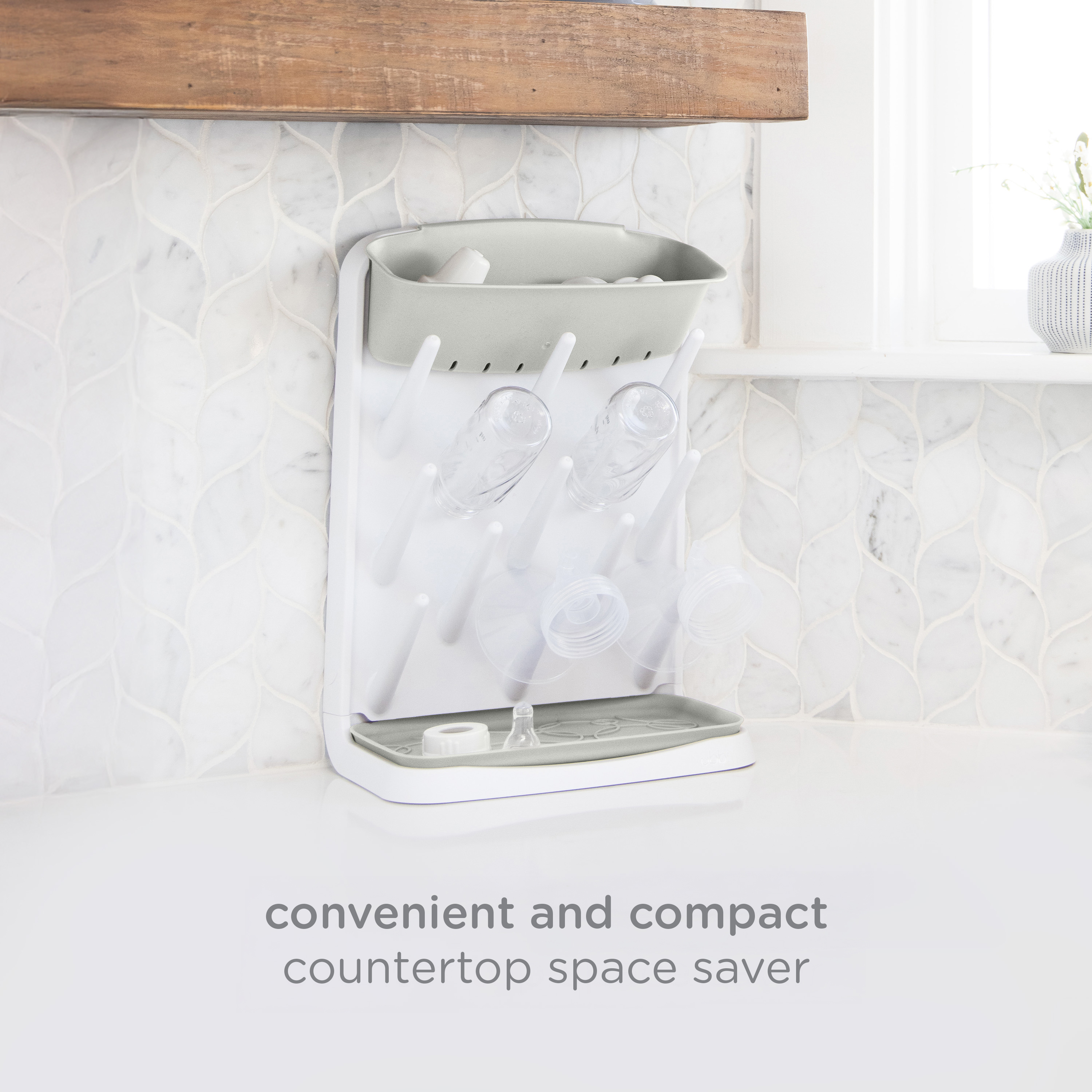 Ubbi Vertical Bottle Drying Rack - Oat.