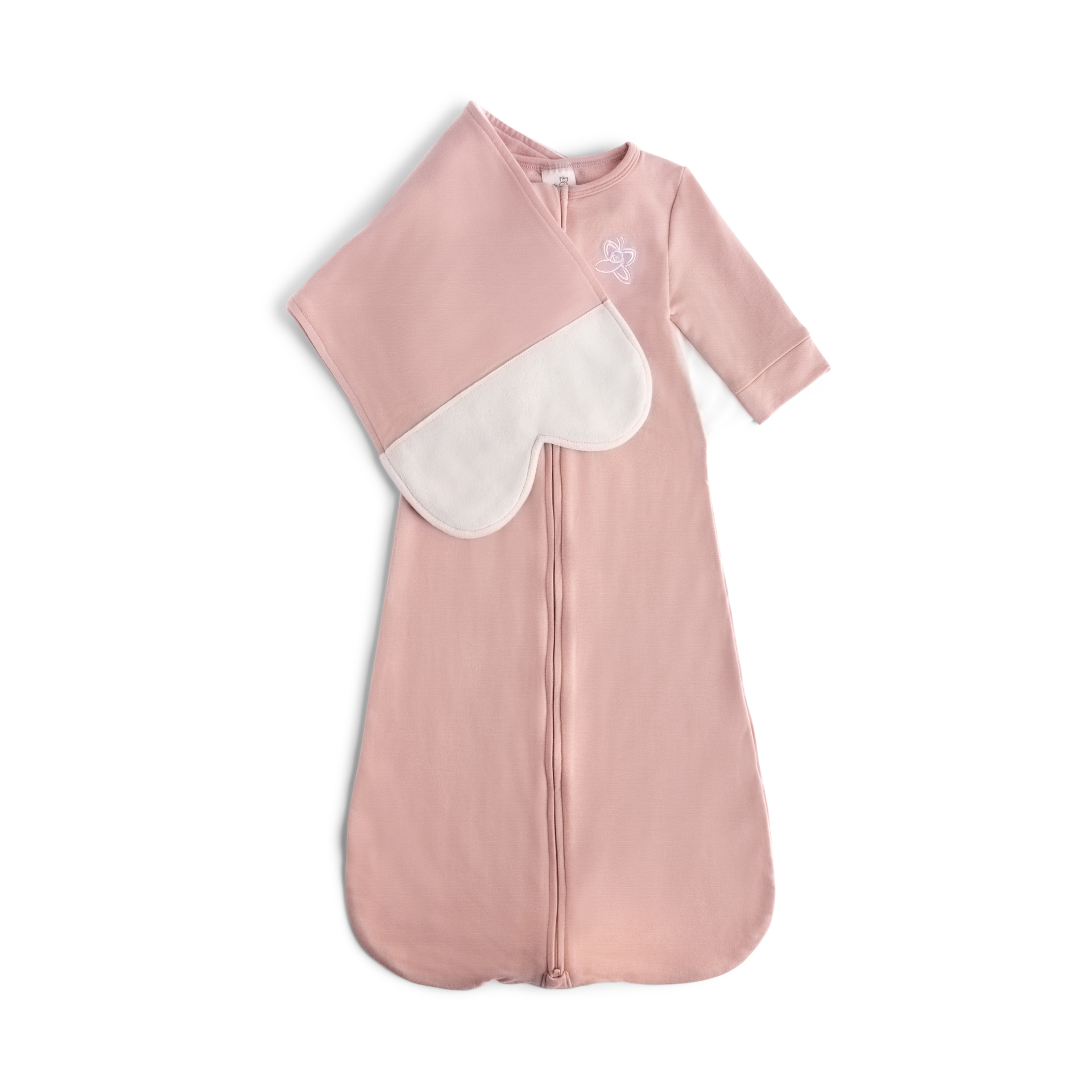 The Butterfly Swaddle Swaddle and Transitional Sleep Sack in One Blushing Pink, Small (7 12