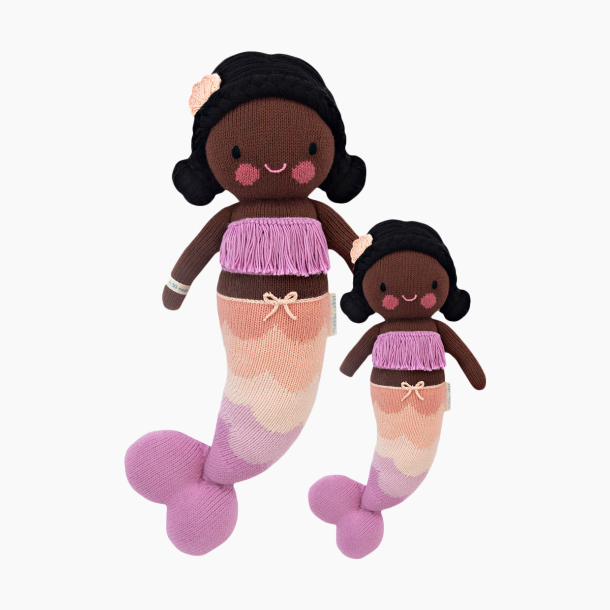 cuddle+kind Mermaid Hand-Knit Doll - Maya, Small 13".
