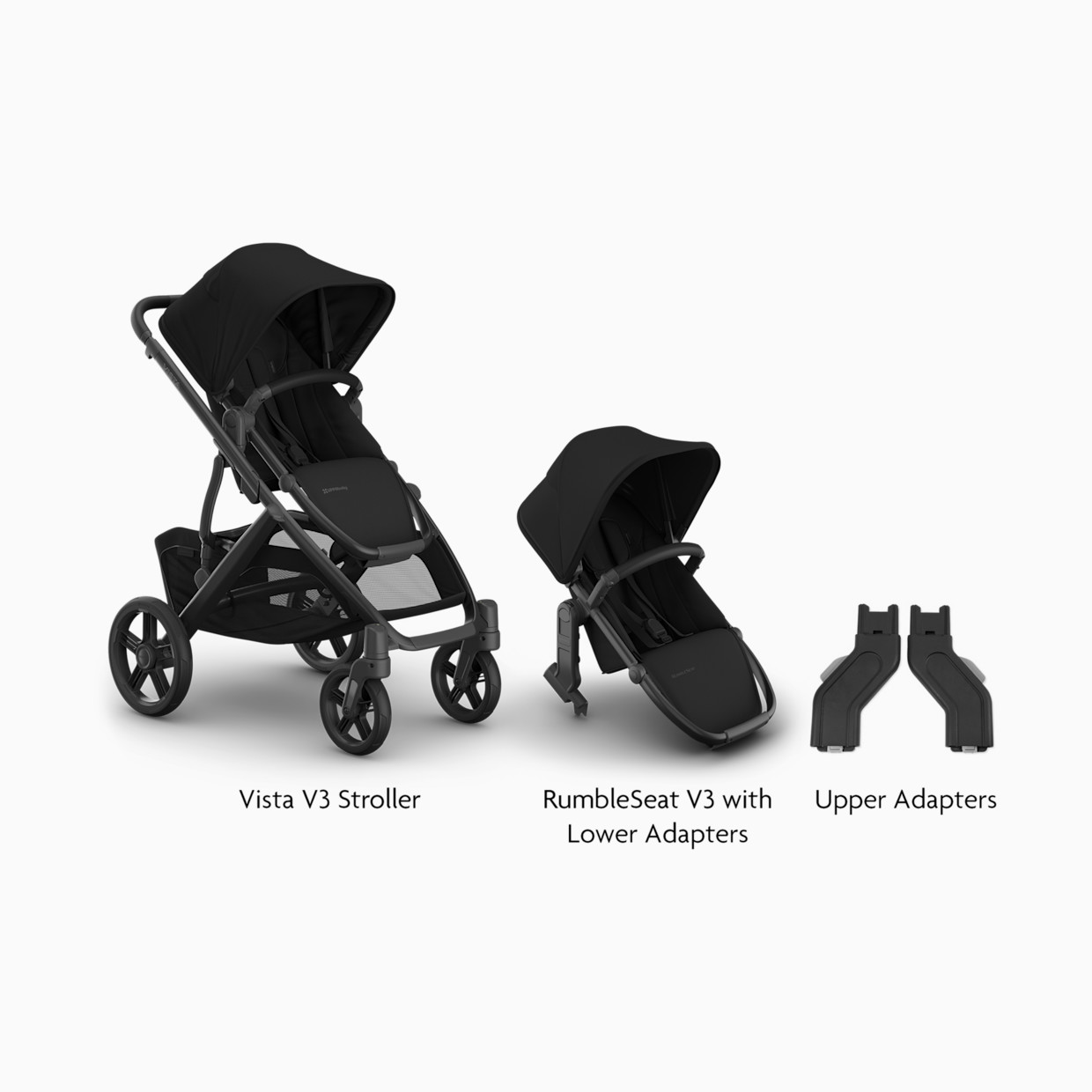 UPPAbaby Vista V3 Stroller, RumbleSeat V3 & Upper Adapters - James.