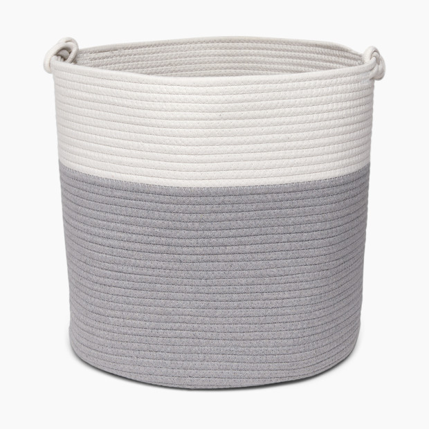 Sprucely Large Rope Basket - Grey, Single.