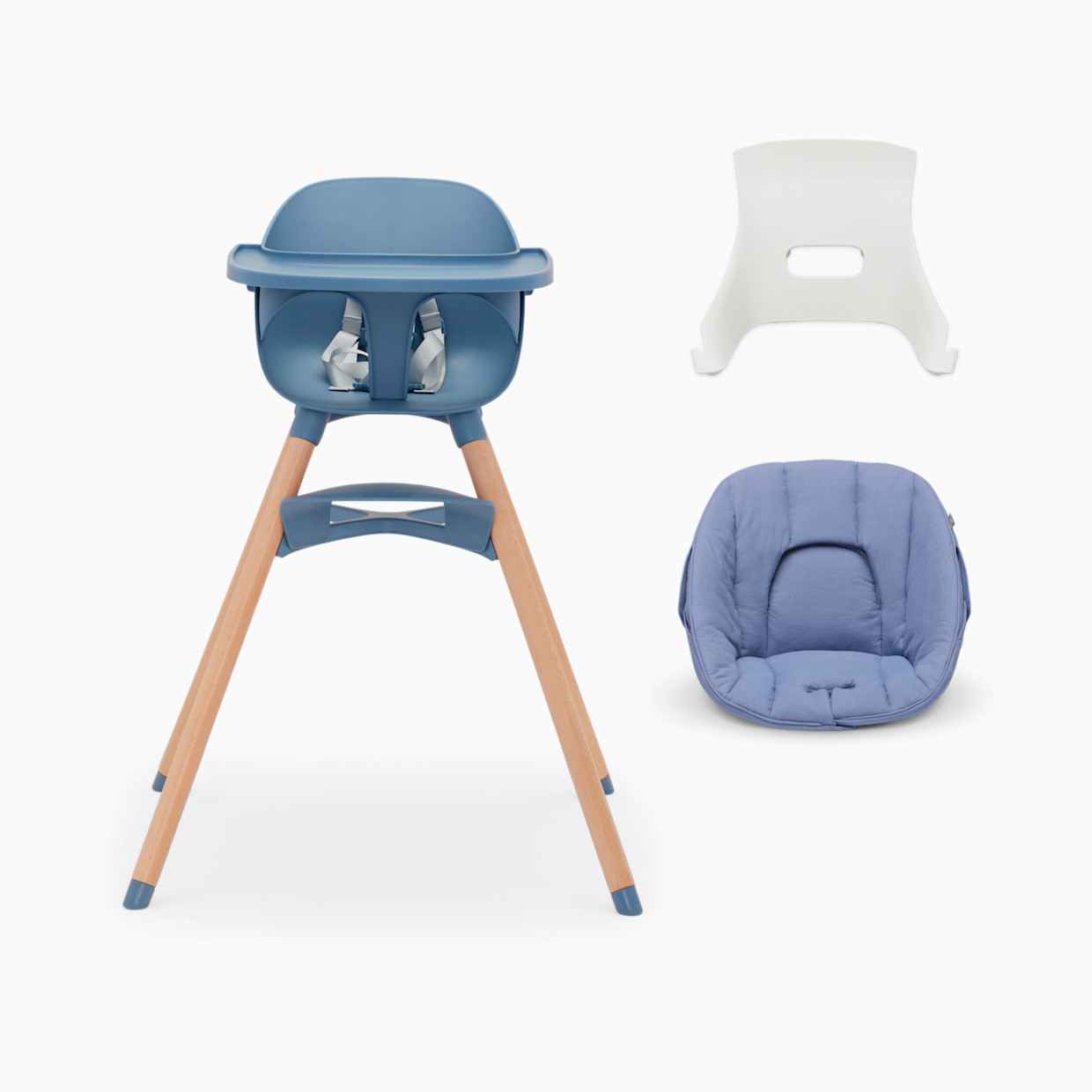 Lalo High Chair + Infant Kit - Blueberry.