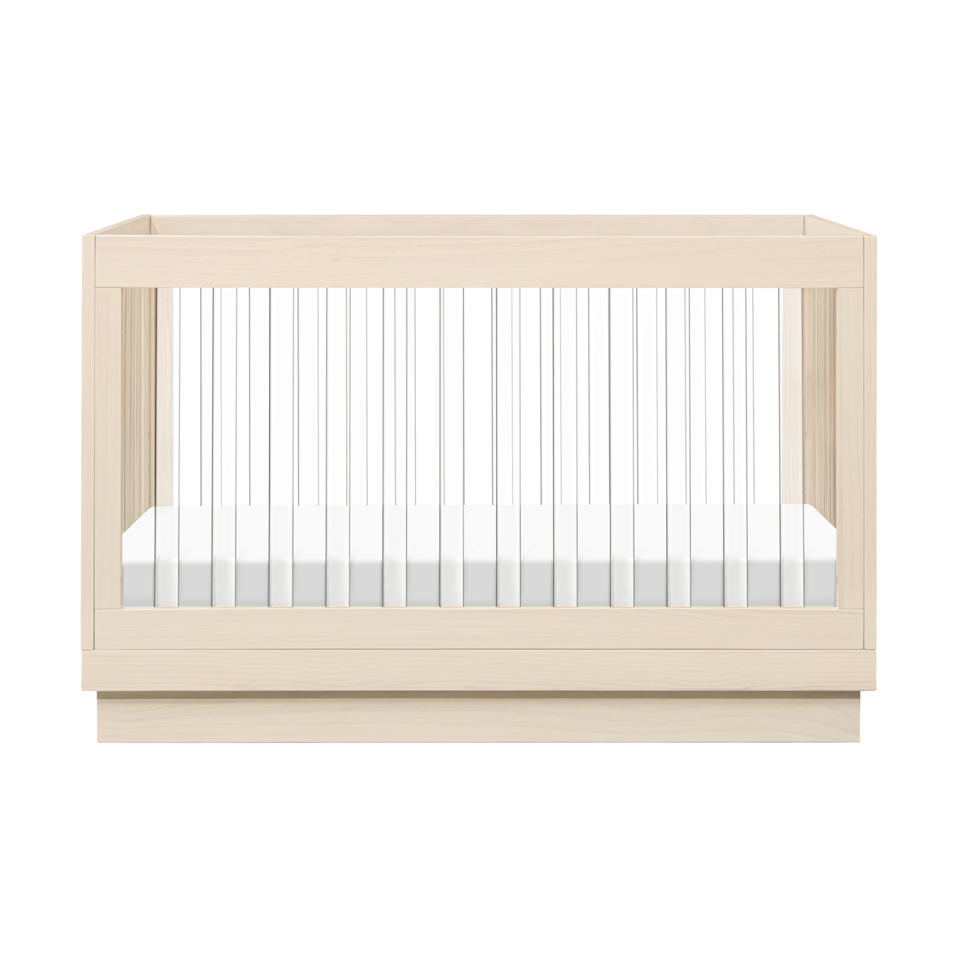  Harlow Acrylic 3-in-1 Convertible Crib with Toddler Bed Conversion Kit.