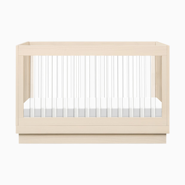Harlow Acrylic 3-in-1 Convertible Crib with Toddler Bed Conversion Kit.