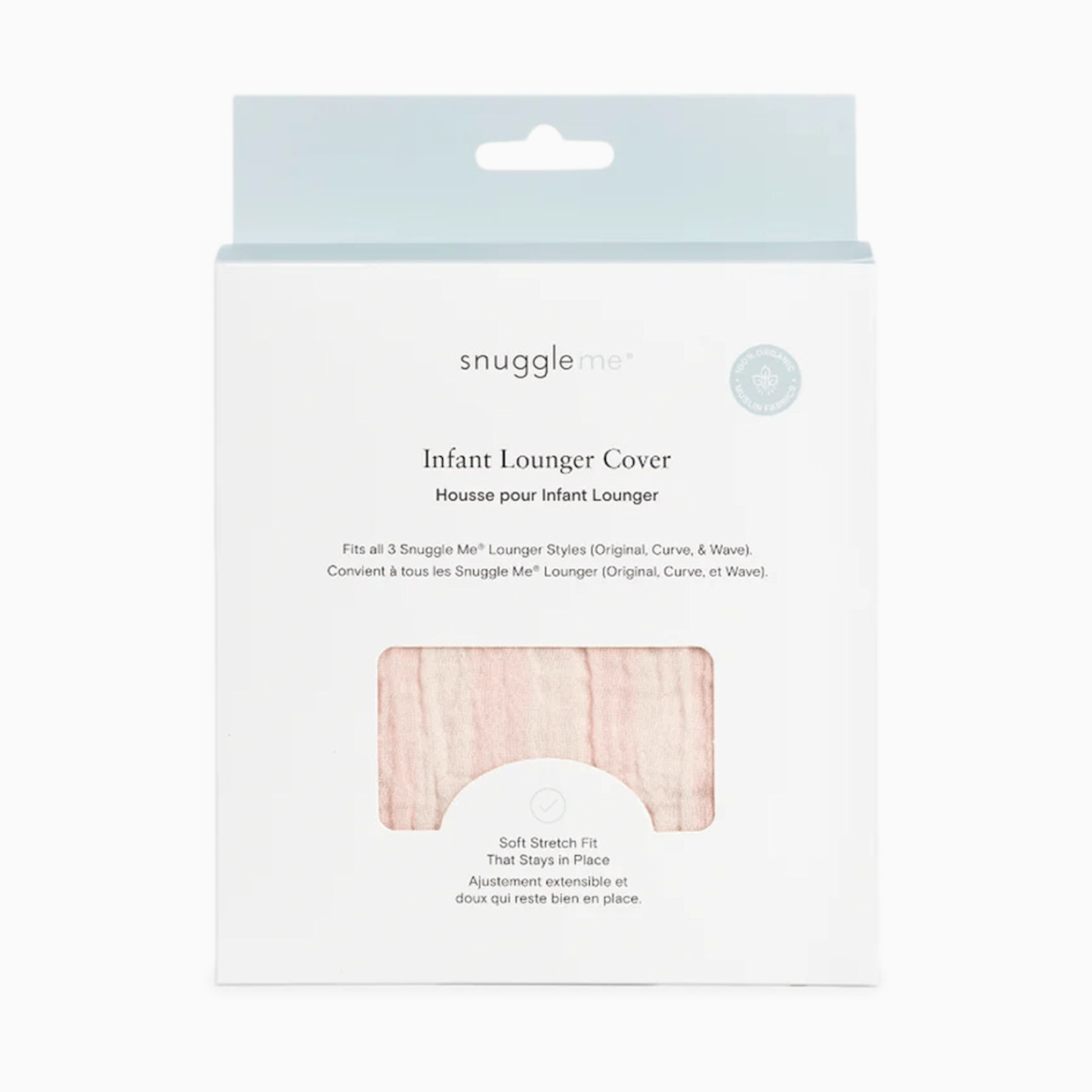Snuggle Me Organic SMO Lounger Cover Muslin - Petal Stripe.