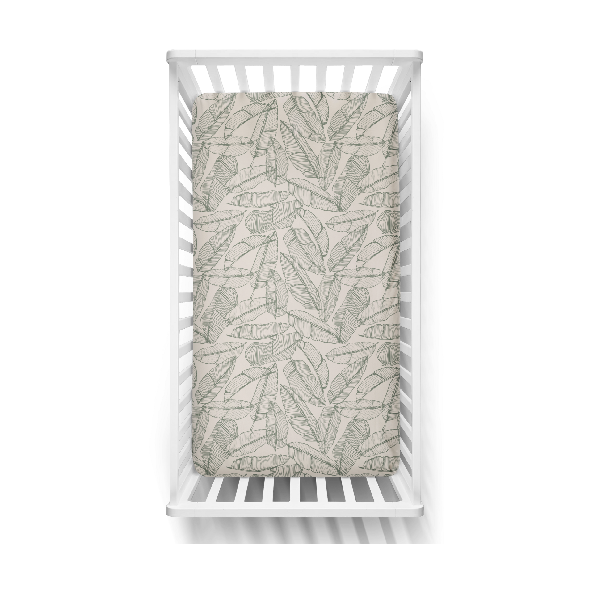 Goumi Kids x Babylist Bamboo Organic Cotton Crib Sheet Banana Leaf, O