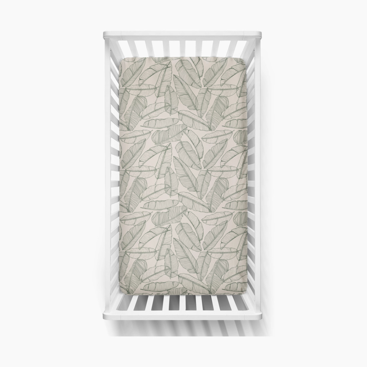 Goumi Kids x Babylist Bamboo Organic Cotton Crib Sheet - Banana Leaf, O/S.