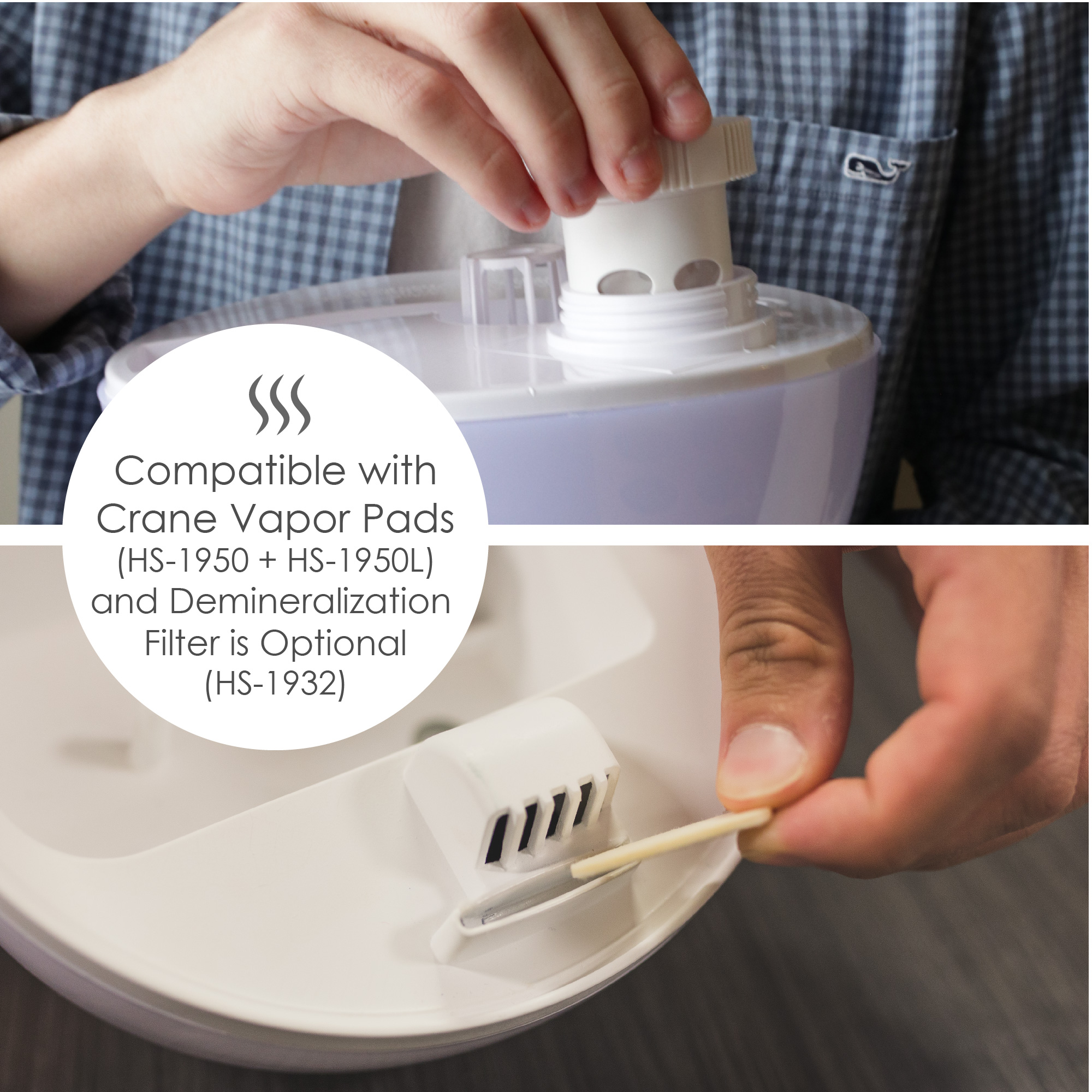 Crane Droplet Ultrasonic Cool Mist Humidifier - 0.5 Gallon).