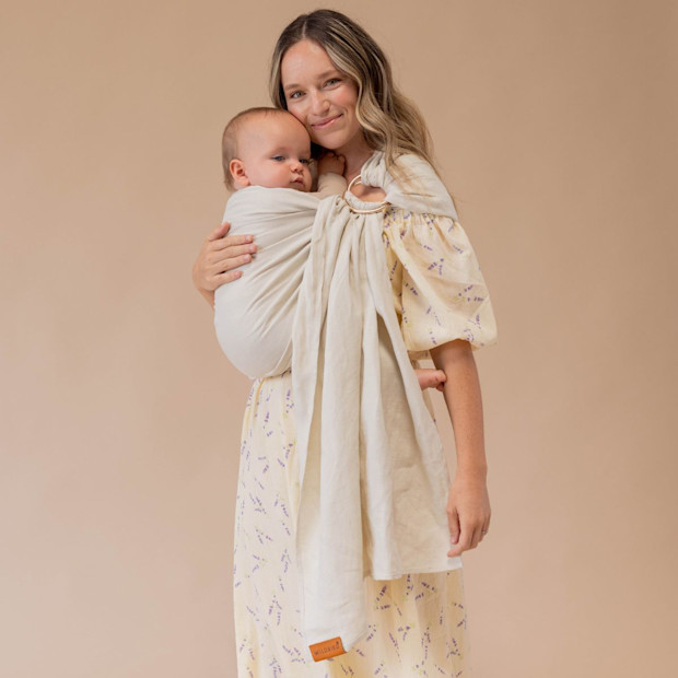 WildBird Linen Ring Sling - Sparrow With Gold Ring, Standard 74".