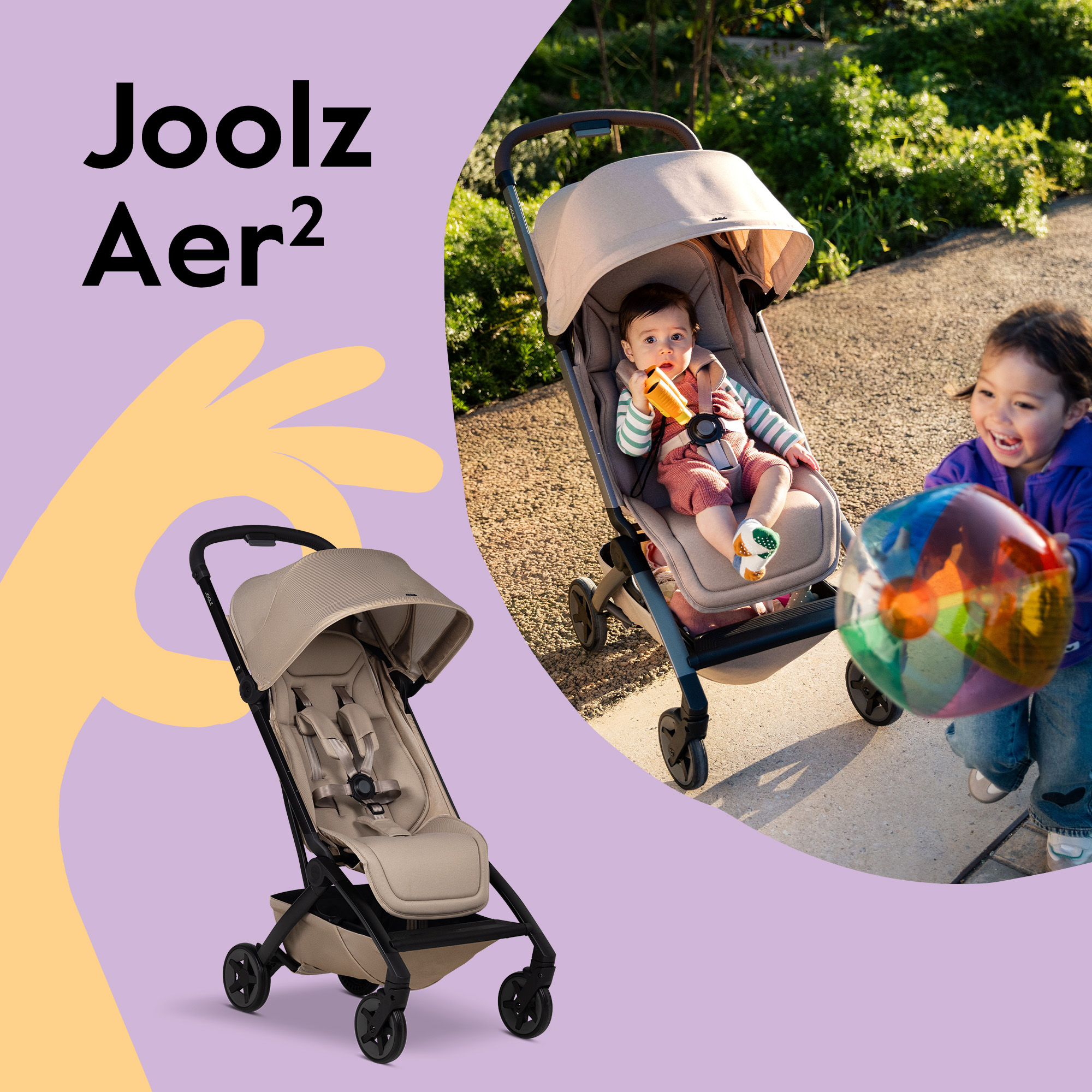 Joolz Aer2 Stroller - Calming Beige.