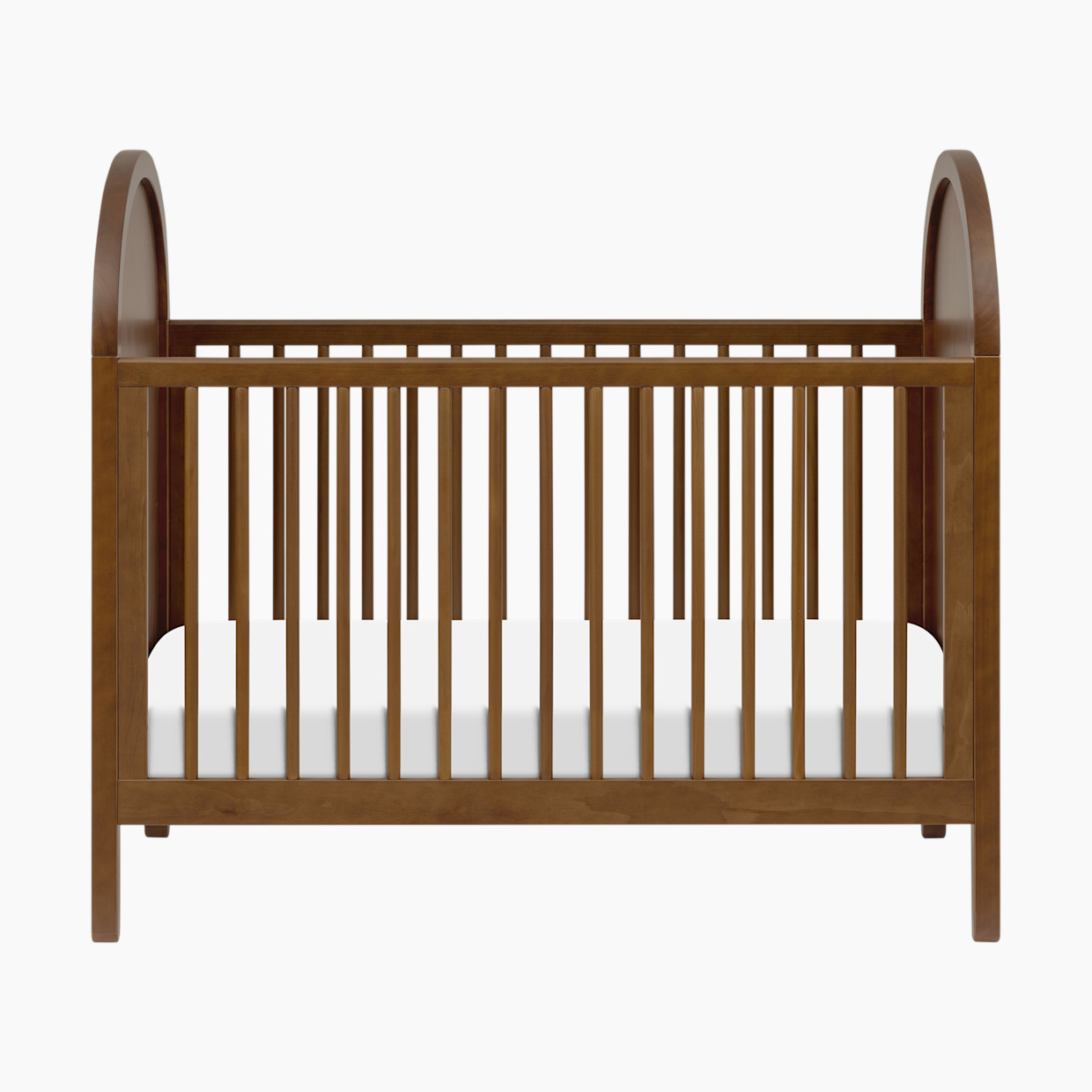 babyletto Bondi 3-in-1 Convertible Crib with Toddler Bed Conversion Kit - Natural Walnut With Natural Cane.