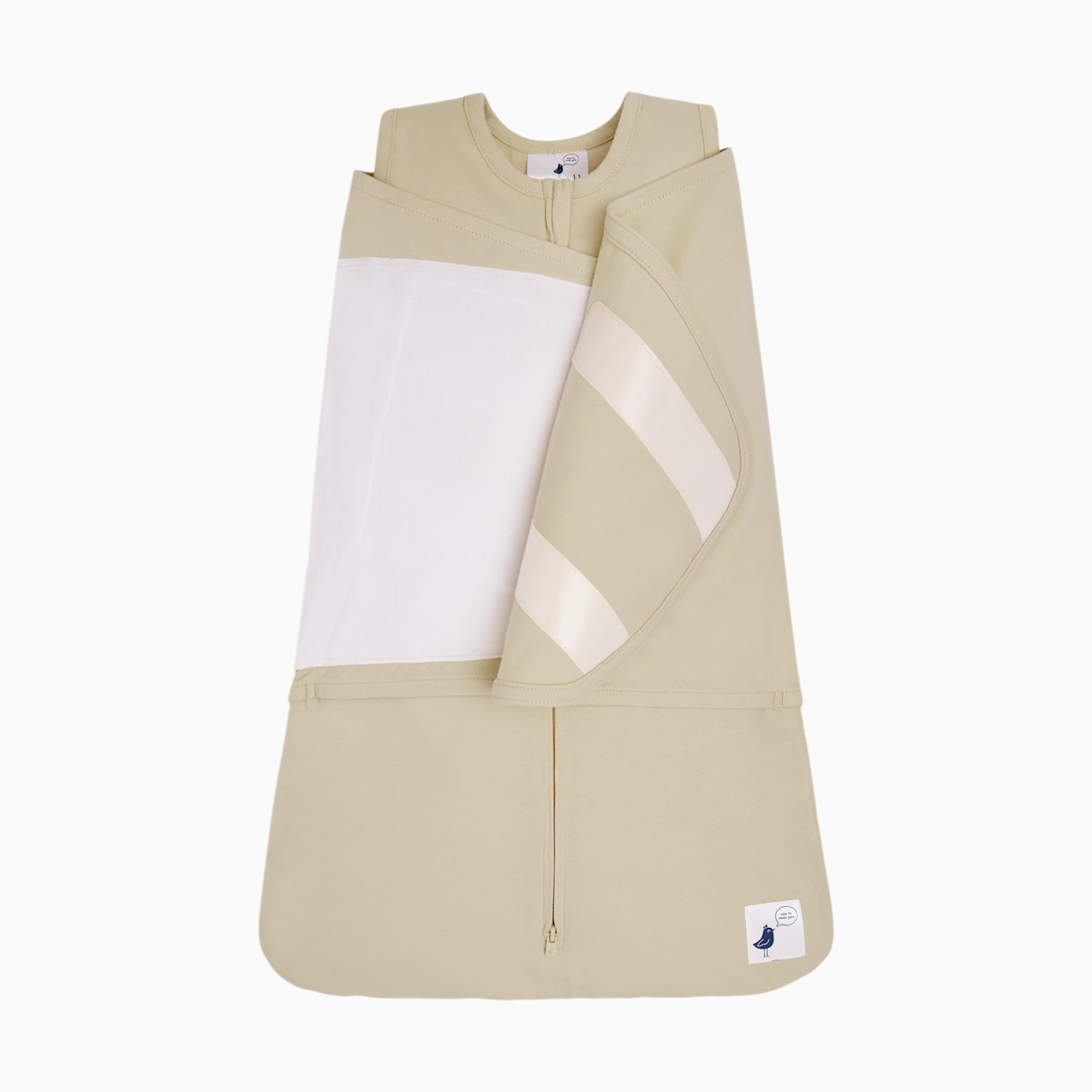 Small Story Organic Cotton Wearable Swaddle - Oat, Nb.