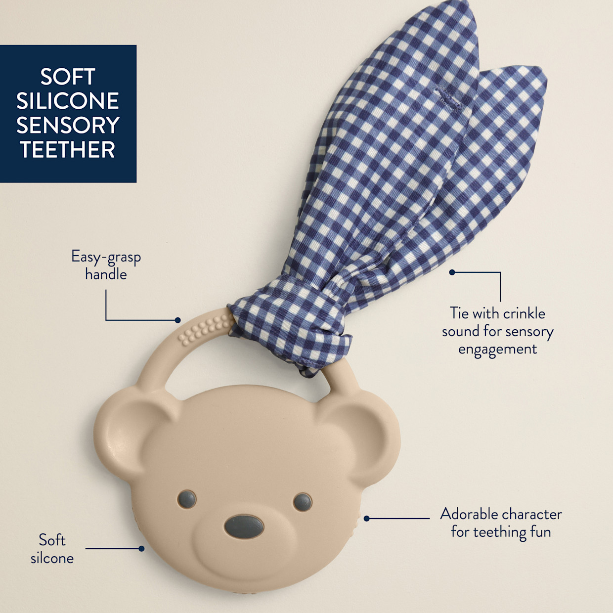 Itzy Ritzy Crinkle Crew Teether - Bear.