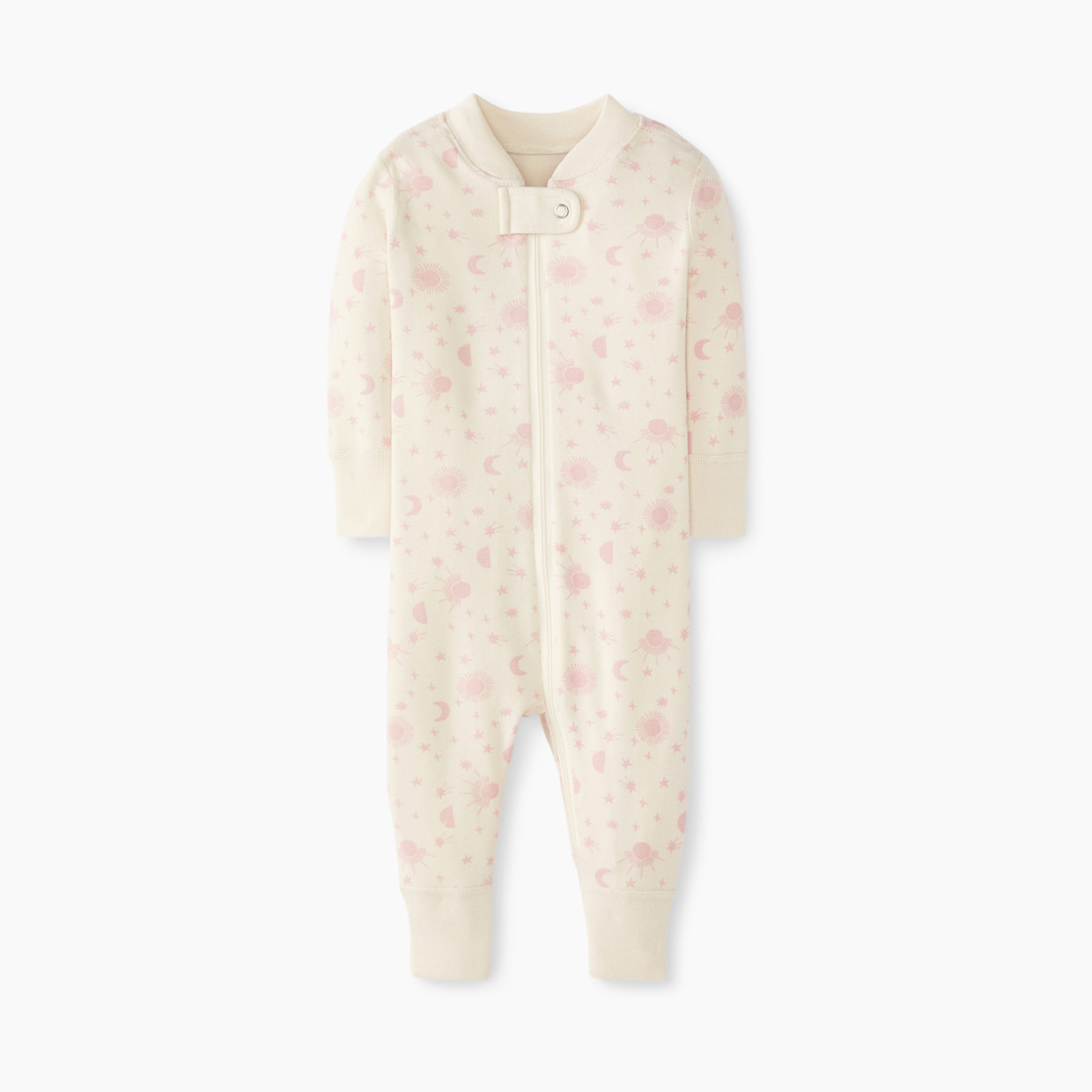 Hanna Andersson Baby Layette Zip Sleeper - Blush Pink, 0-3 Months.